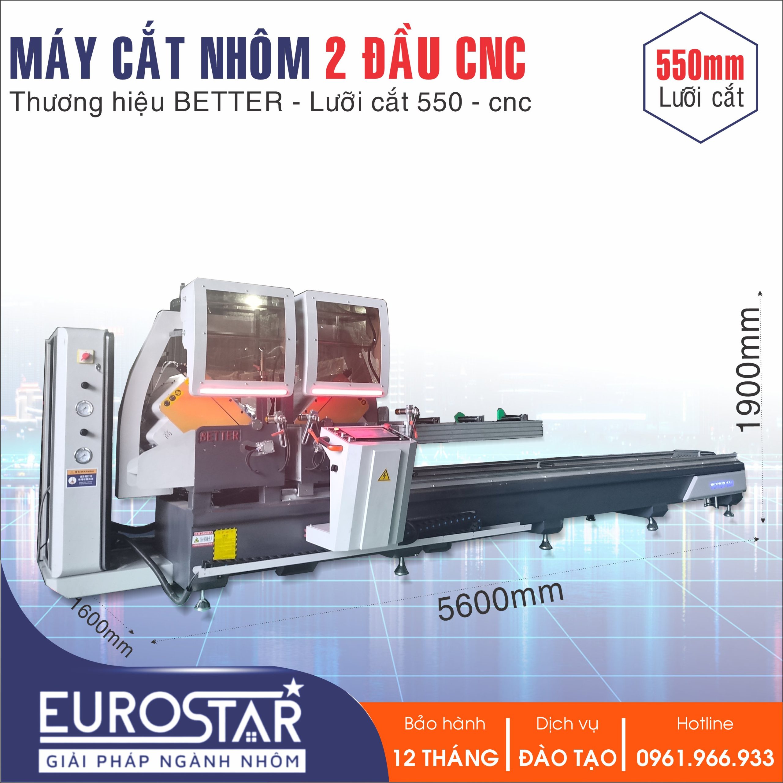 Máy Cắt Nhôm CNC 550