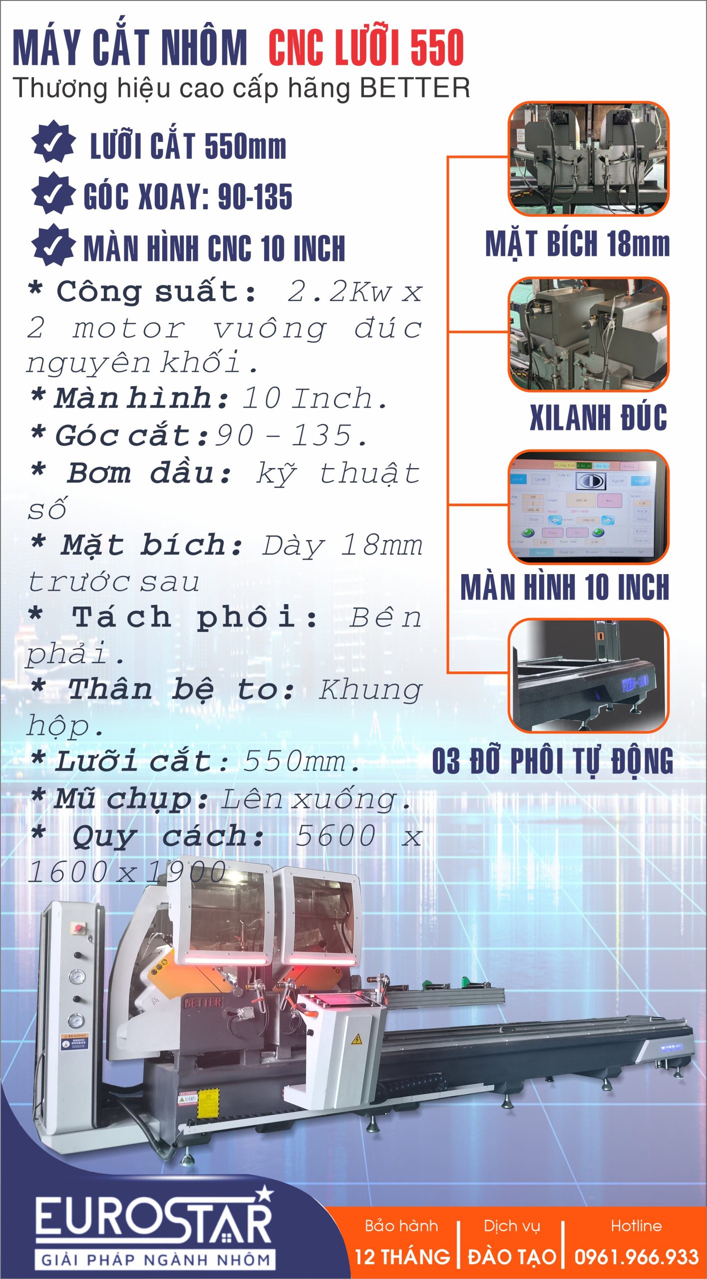 máy cắt nhôm cnc 550