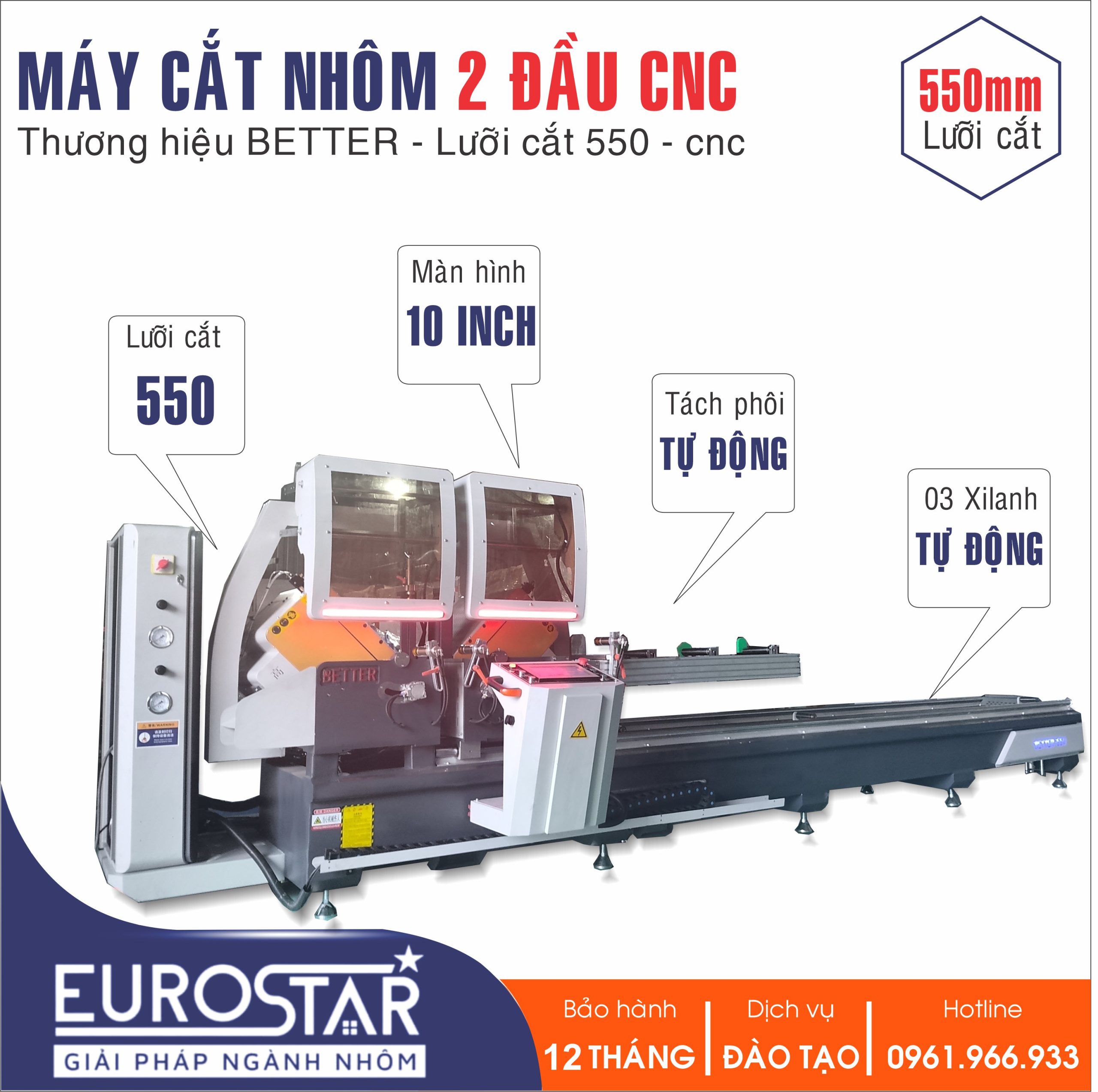 Máy Cắt Nhôm CNC 550