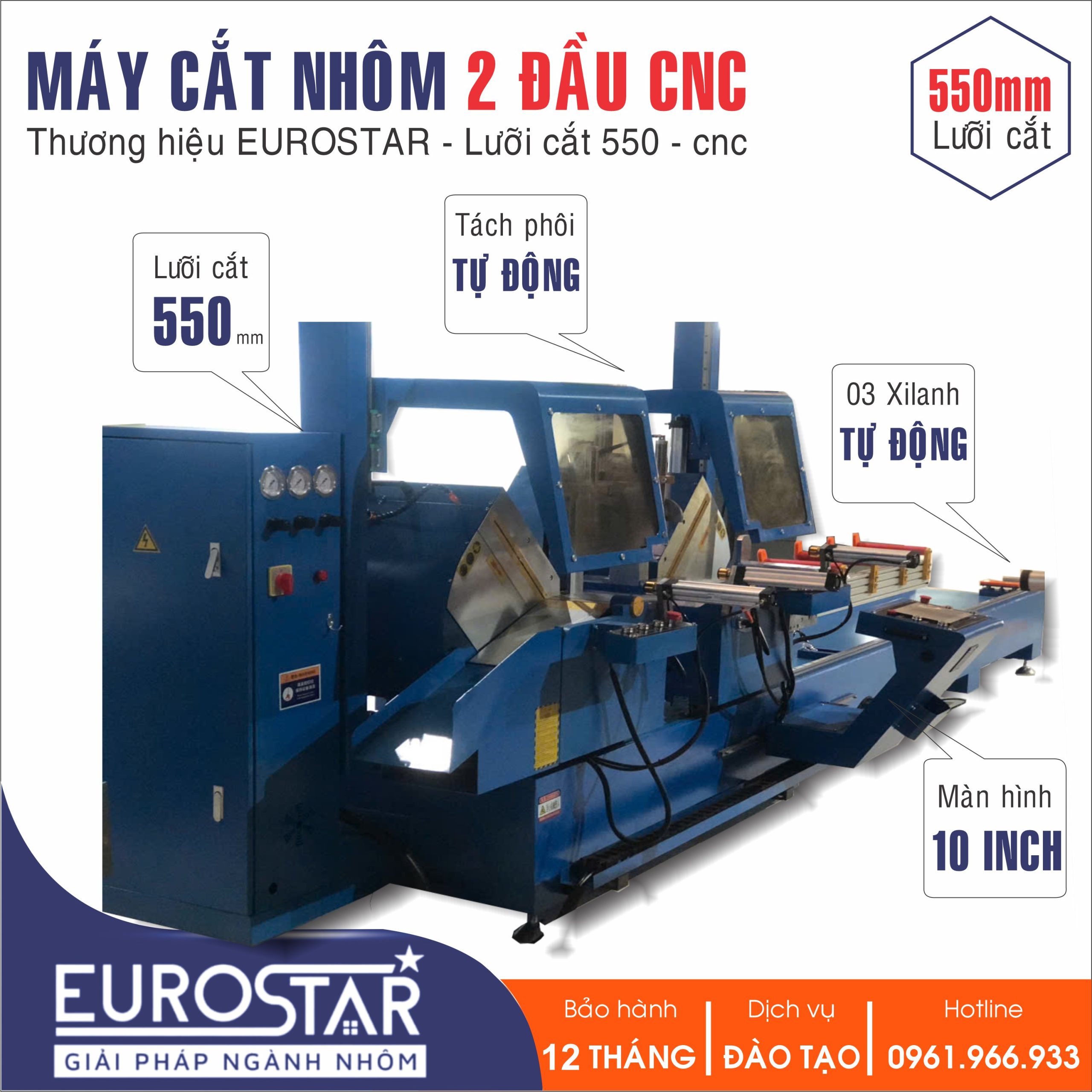 Máy Cắt Nhôm 2 Đầu 550