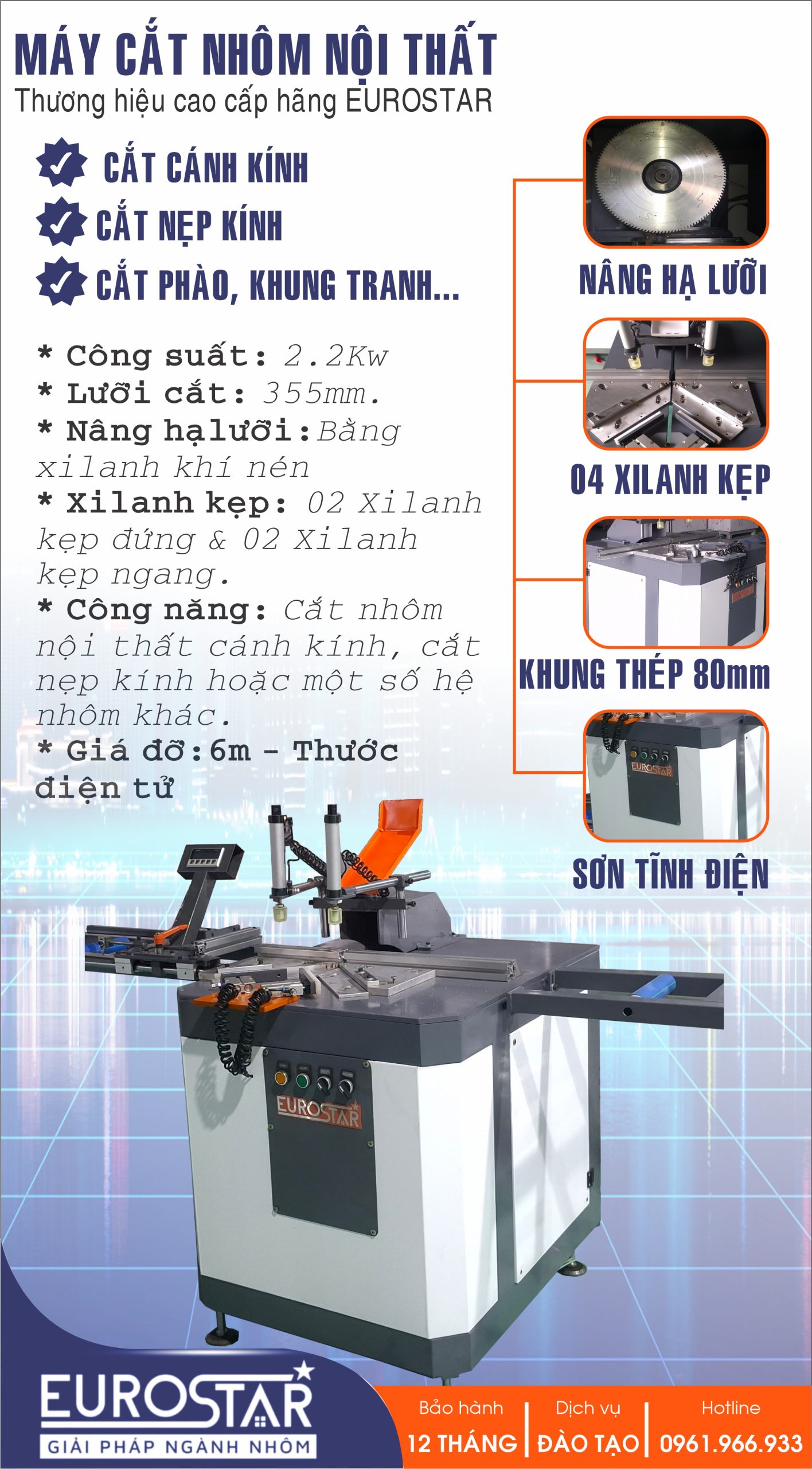 Máy Cắt Nhôm Nội Thất