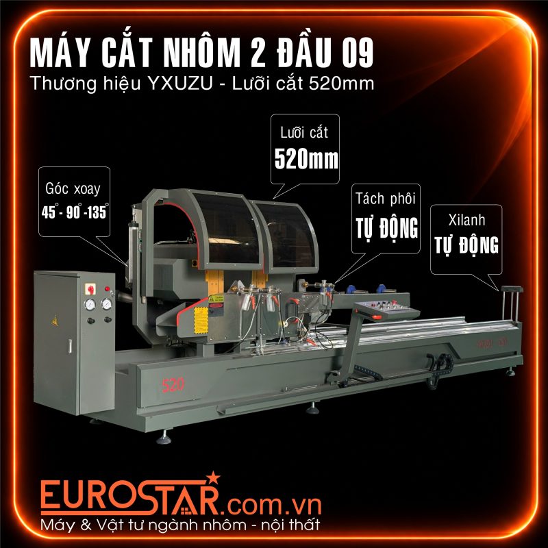 máy cắt nhôm 2 đầu 520