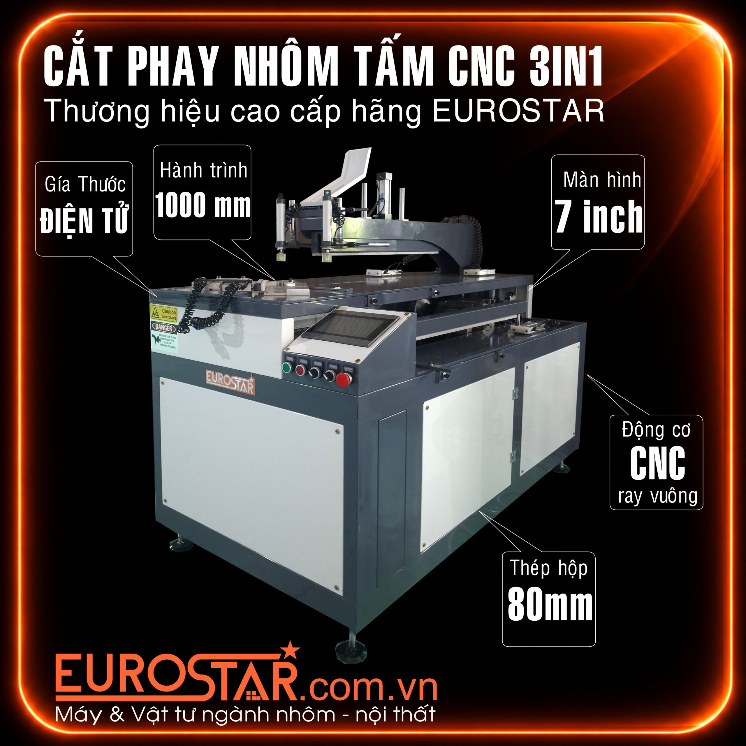 máy cắt nhôm 3 chức năng