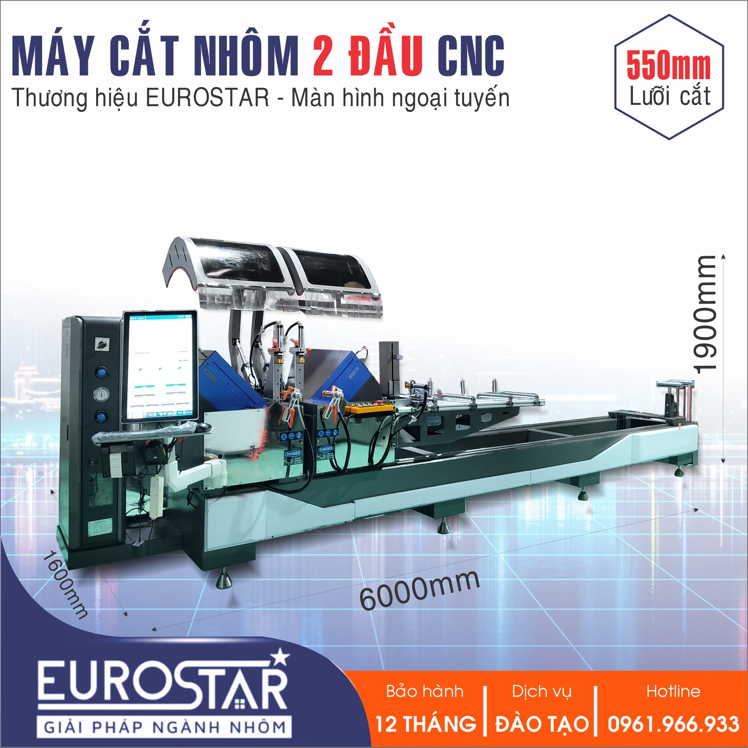 Máy Cắt Nhôm Ngoại Tuyến 550
