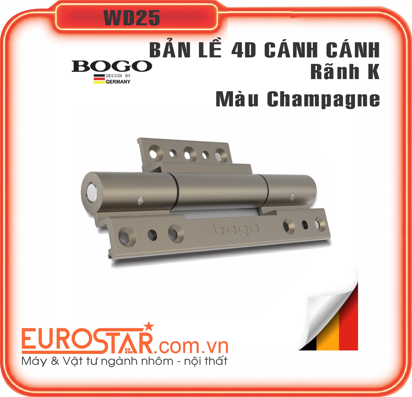 Bản Lề 4D Bogo Cánh Cánh