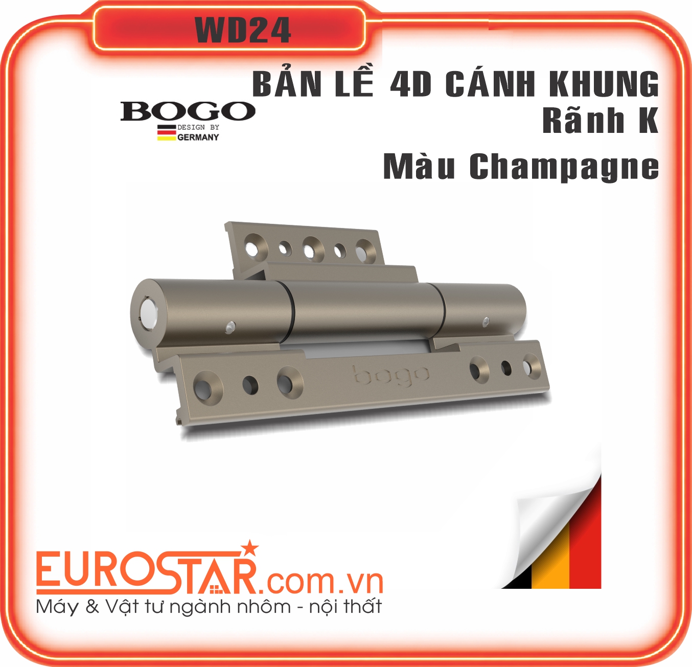 Bản Lề 4D Cánh Khung