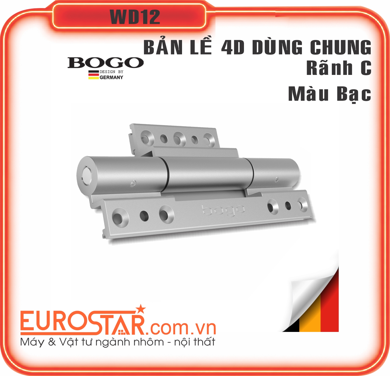 Bản Lề 4D Rãnh C Bogo