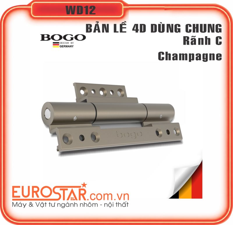 Bản Lề 4D Rãnh C Bogo