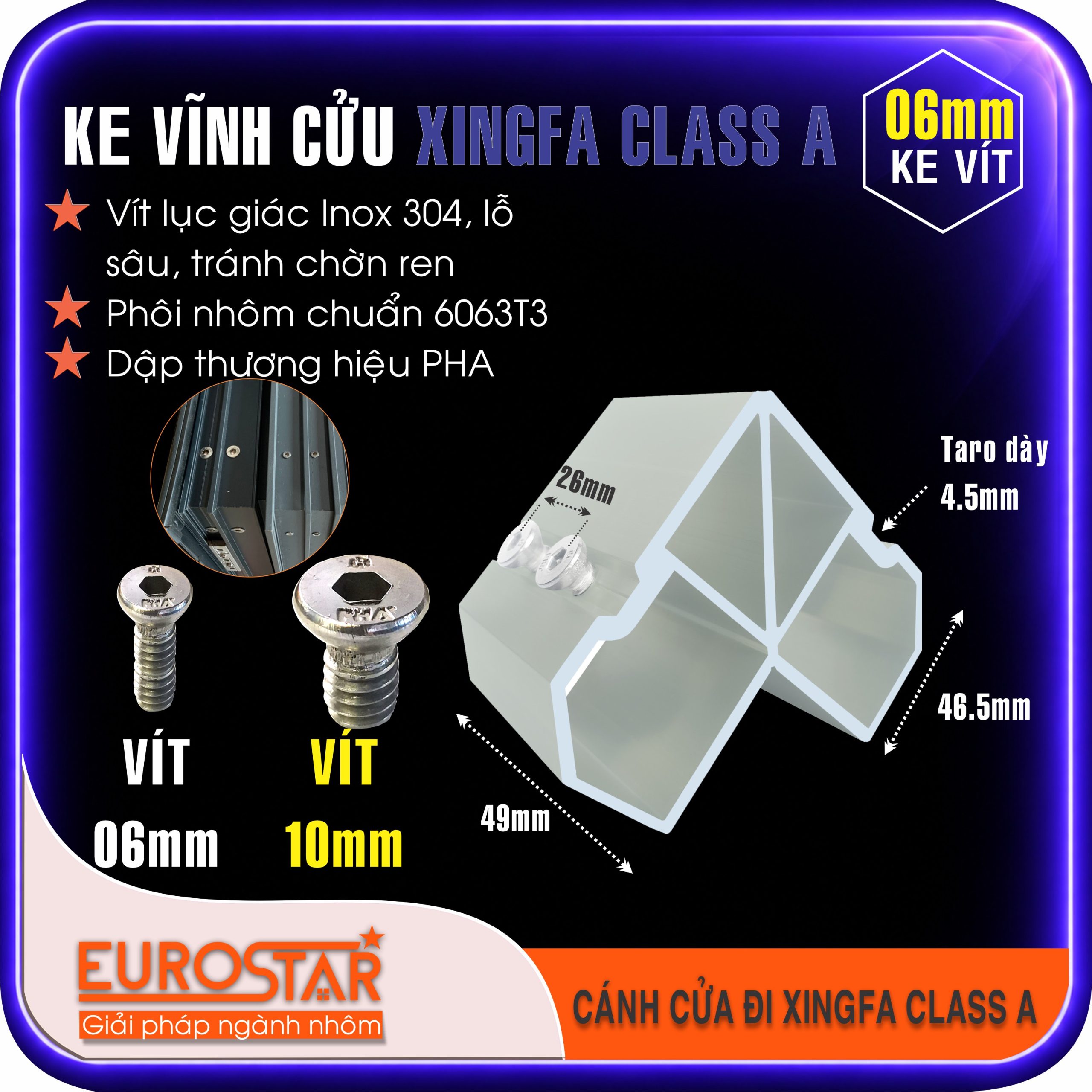 Ke Vĩnh Cửu 6mm Xingfa Class A