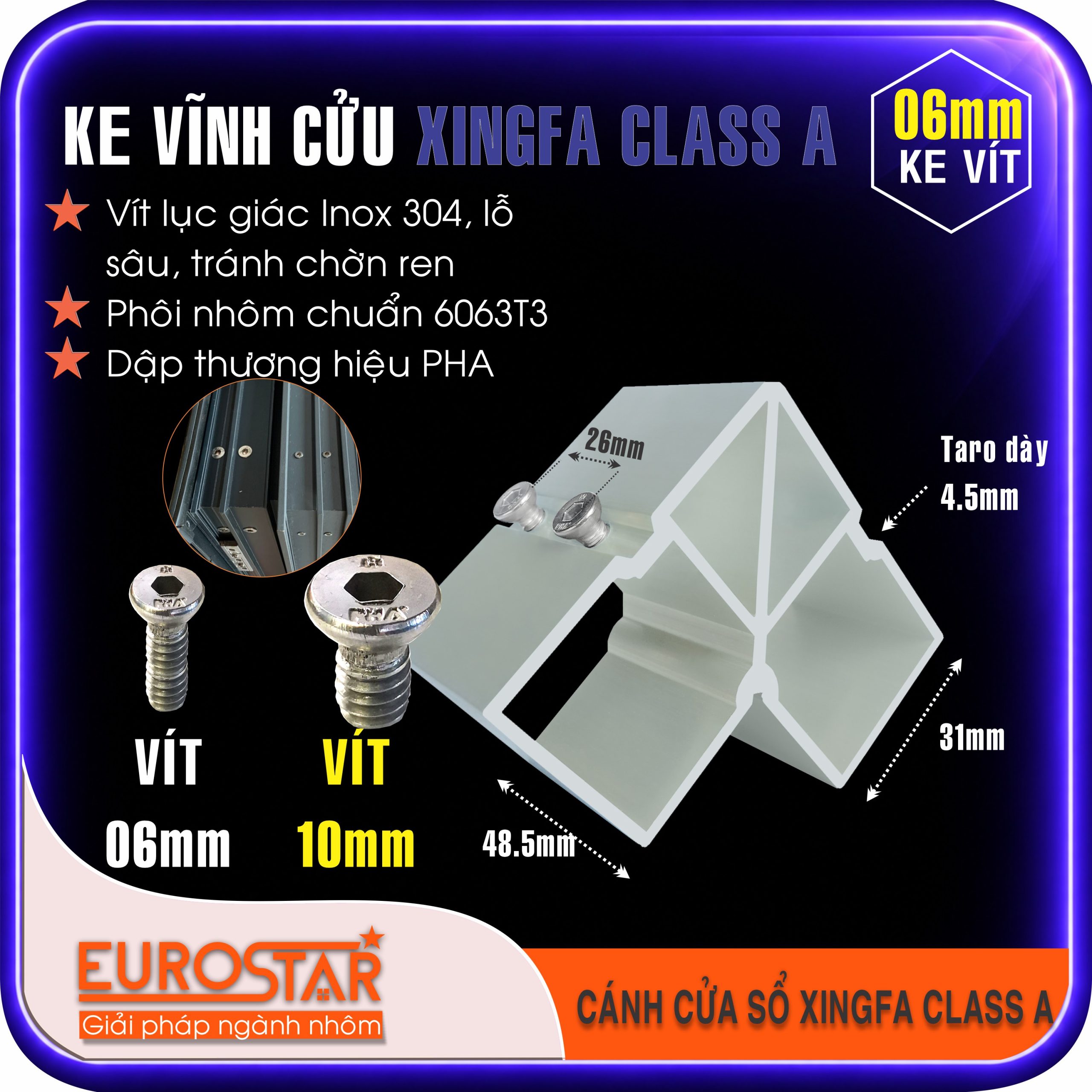 Ke Vĩnh Cửu 6mm Xingfa Class A