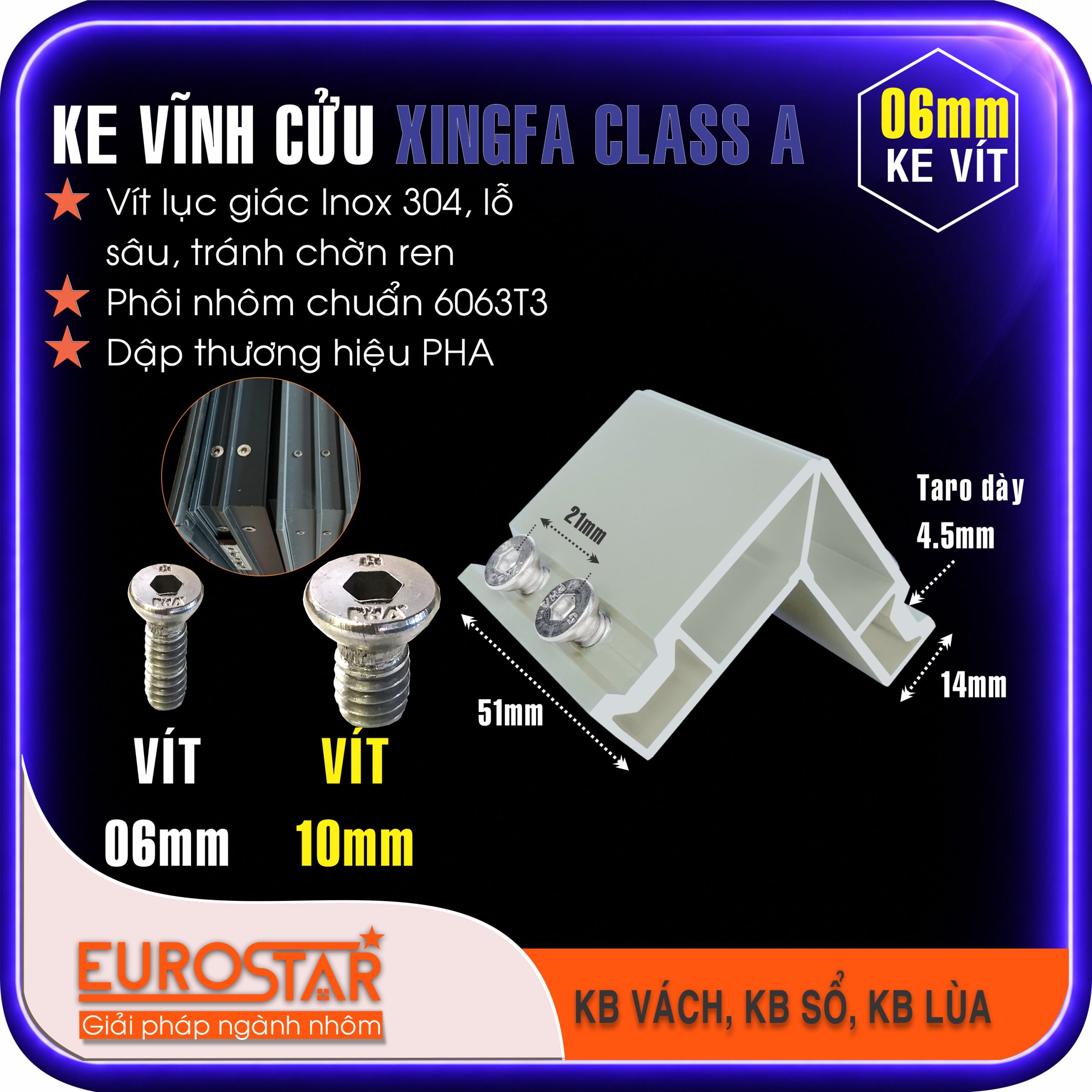 Ke Vĩnh Cửu 6mm Xingfa Class A