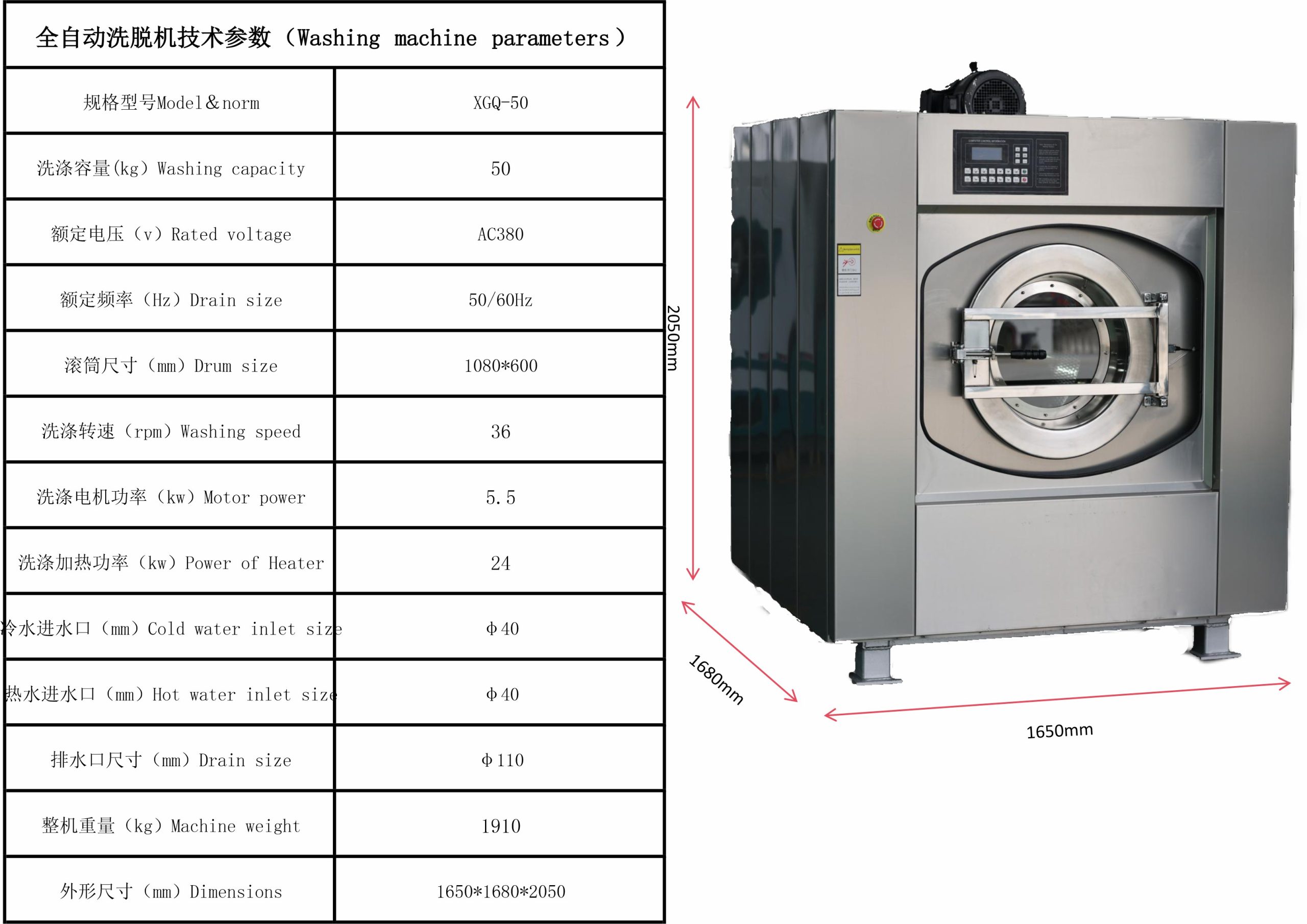 Máy Giặt Công Nghiệp 50kg Máy Giặt Công Nghiệp 50Kg