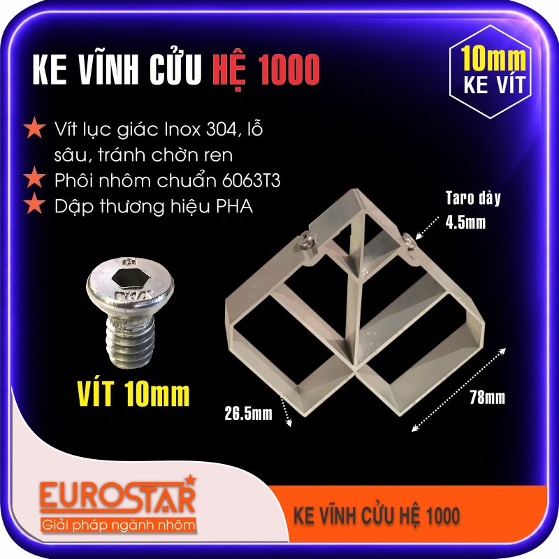 Ke Vĩnh Cửu Hệ Nhôm 1000