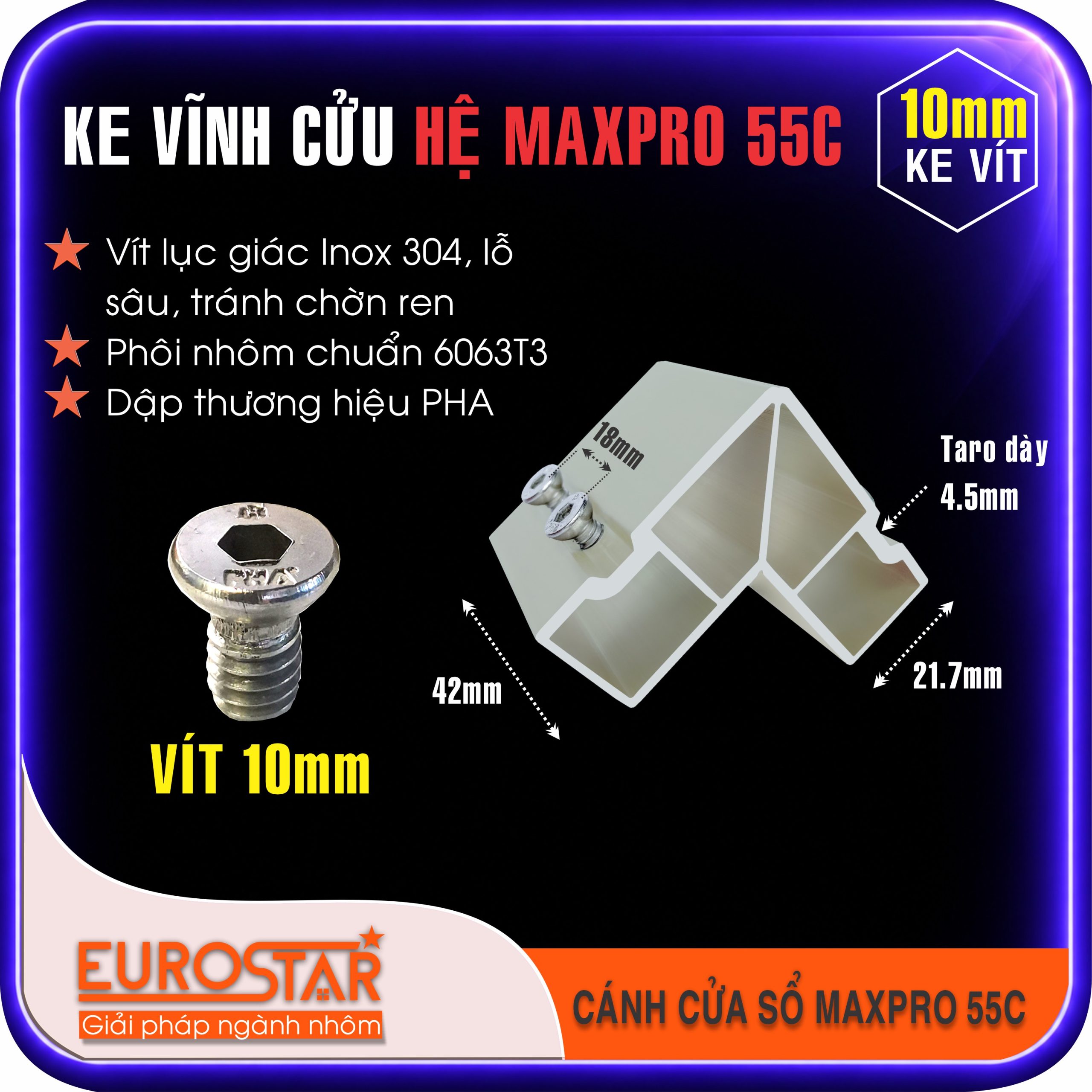 Ke Vĩnh Cửu Maxpro Hệ 55C
