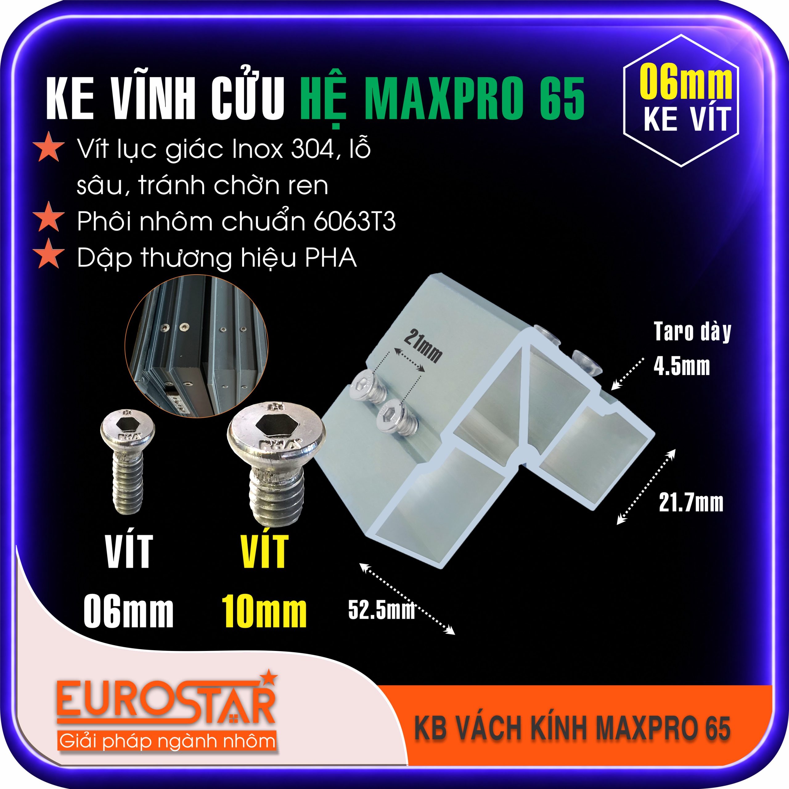 Ke Vĩnh Cửu 6mm Maxpro 65