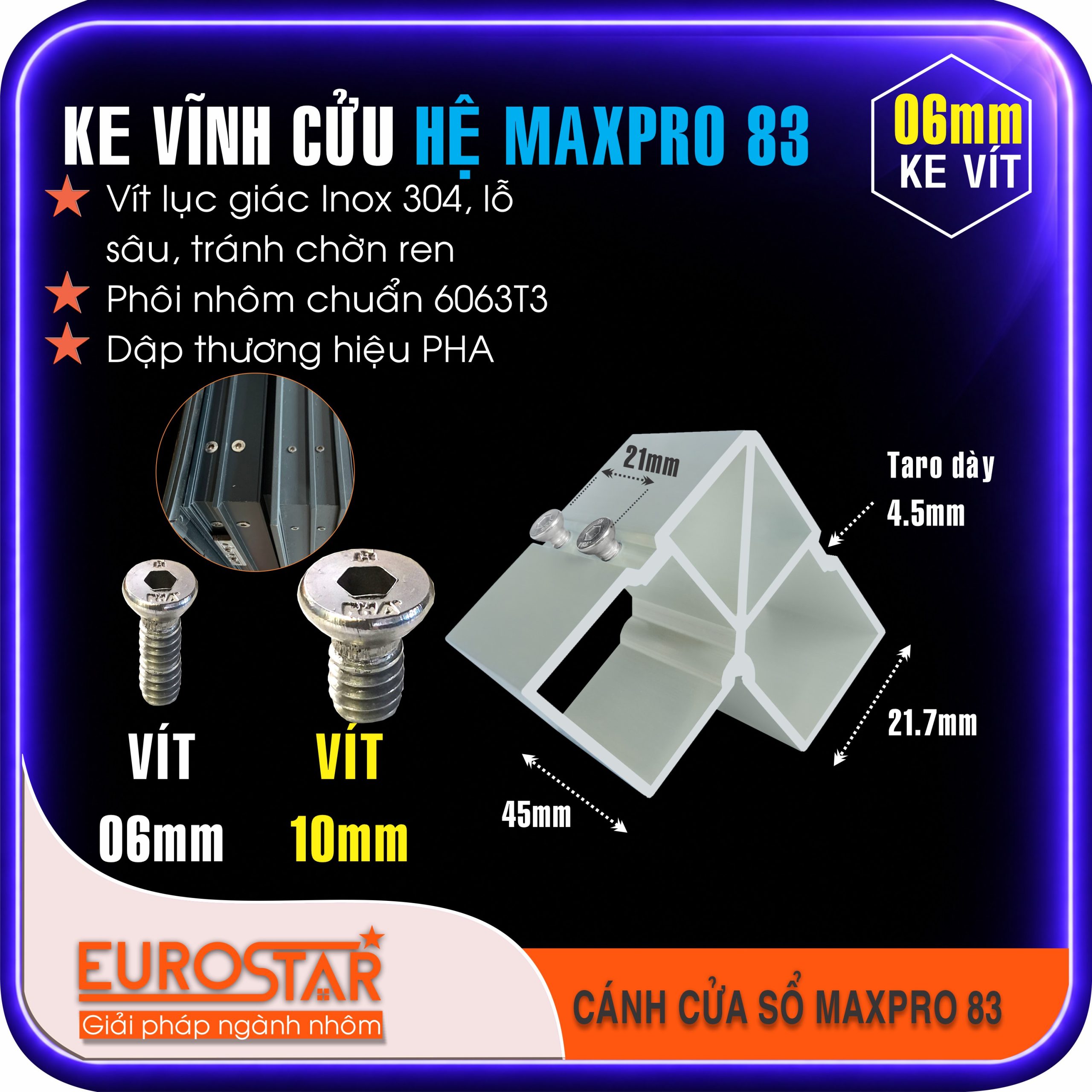 Ke Vĩnh Cửu 6mm Maxpro 83