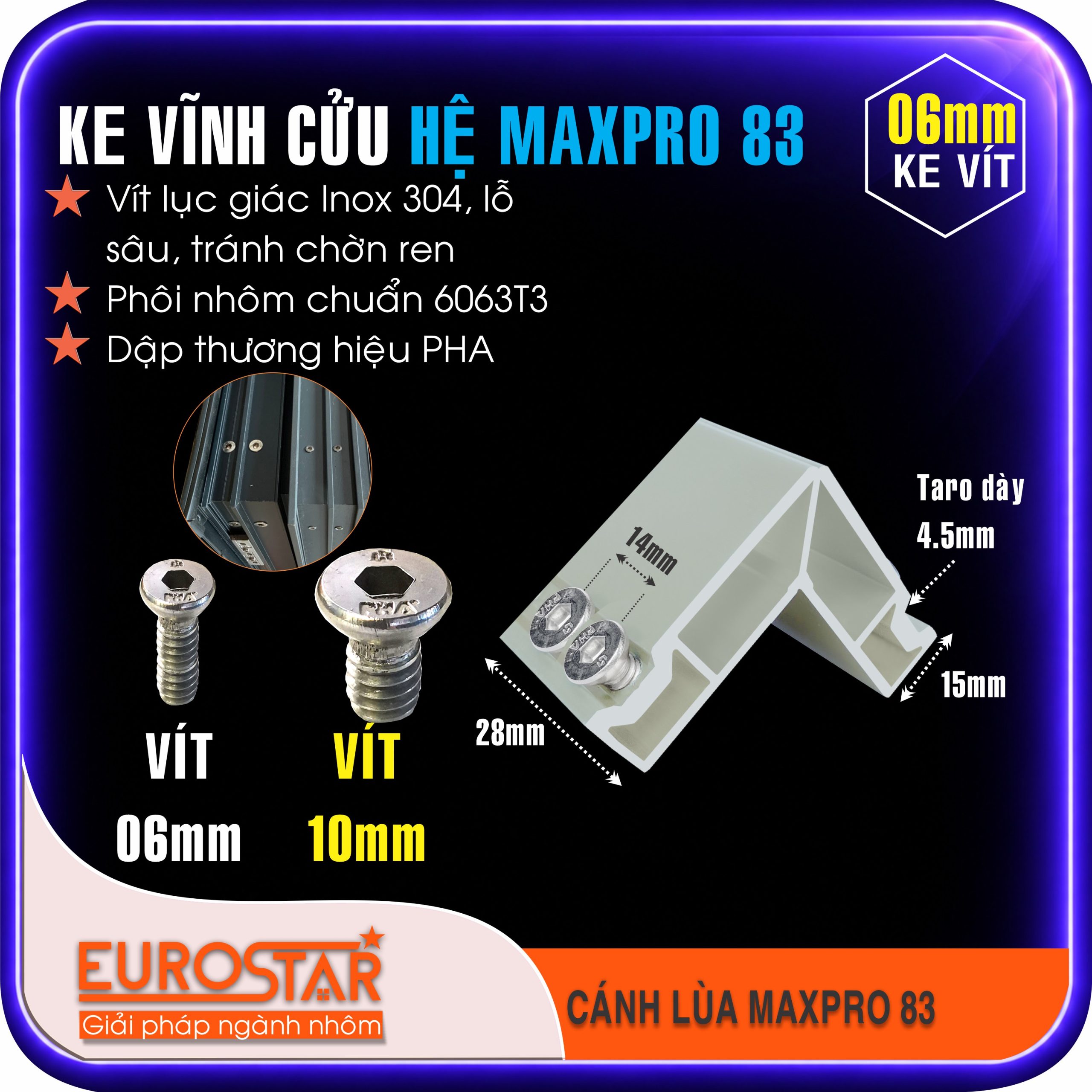 Ke Vĩnh Cửu 6mm Maxpro 83