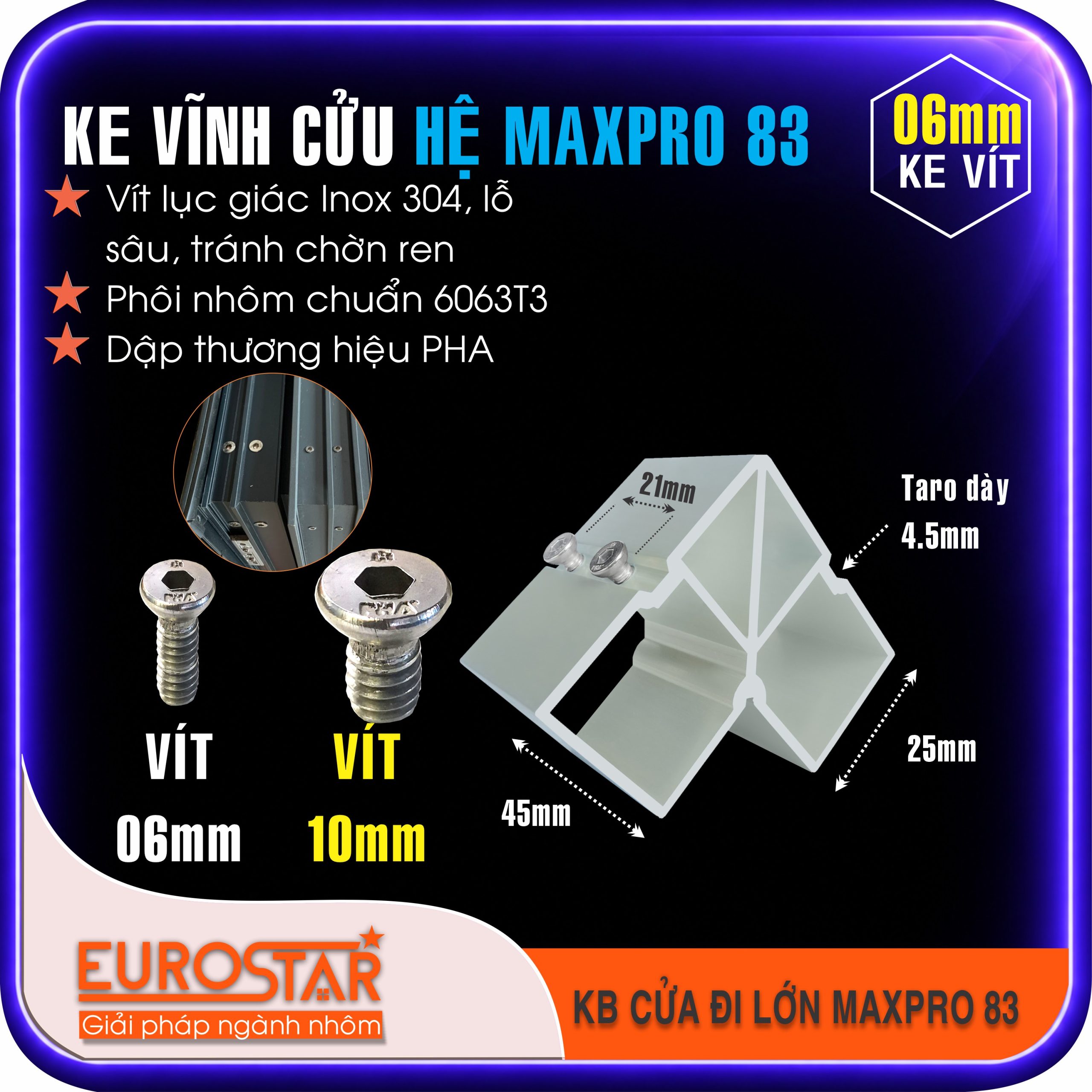 Ke Vĩnh Cửu 6mm Maxpro 83