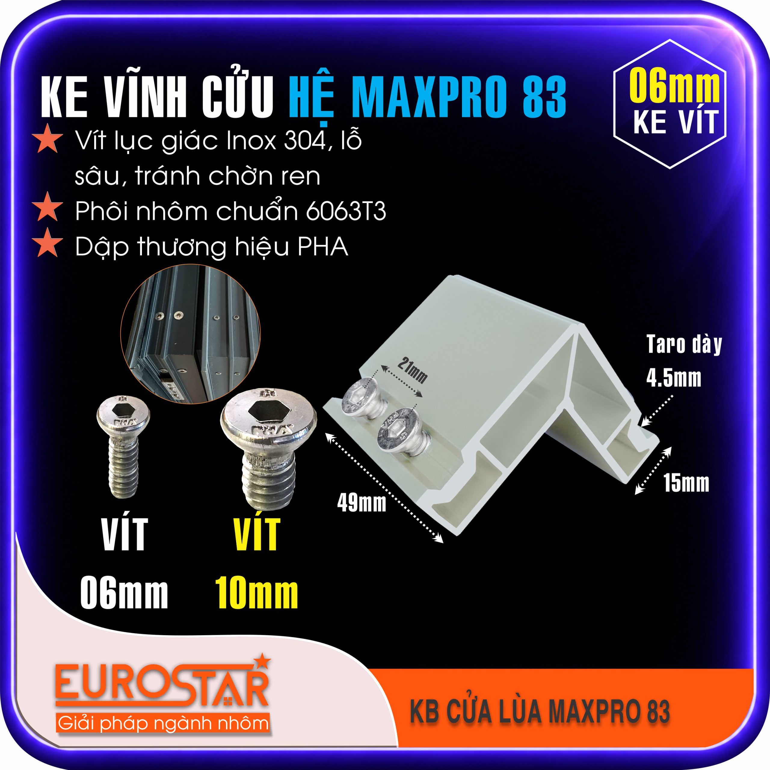 Ke Vĩnh Cửu 6mm Maxpro 83
