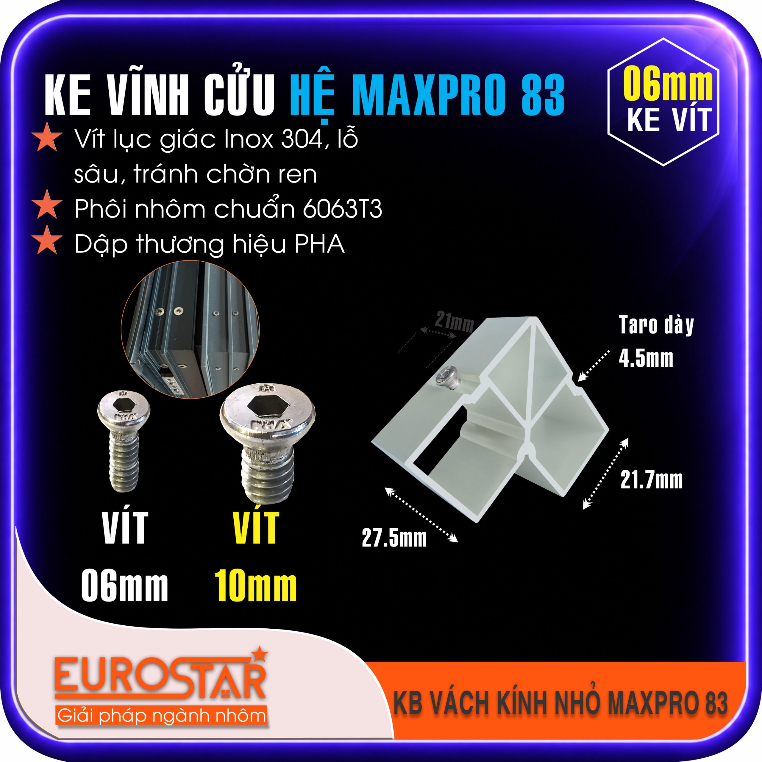 Ke Vĩnh Cửu 6mm Maxpro 83