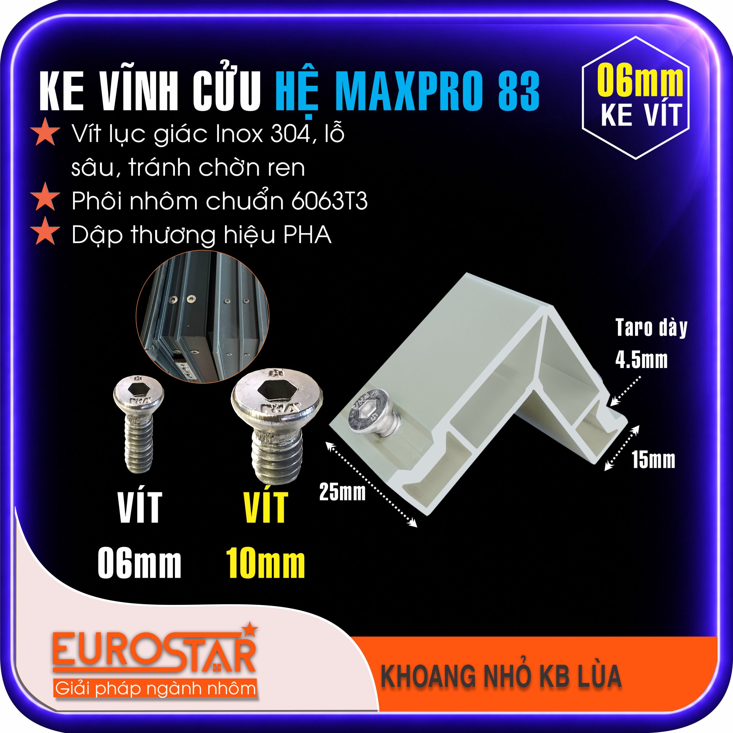 Ke Vĩnh Cửu 6mm Maxpro 83