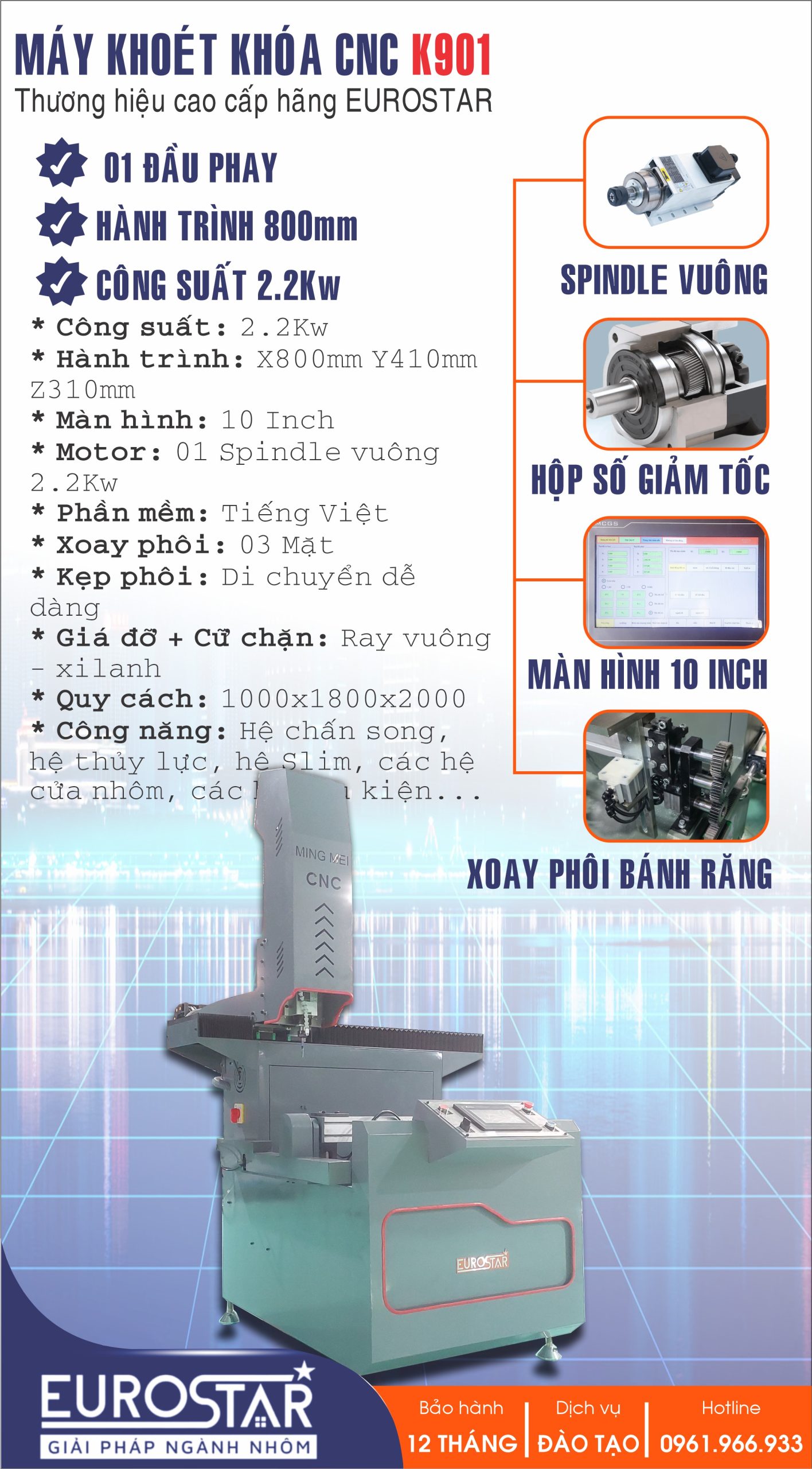Máy Phay Khóa CNC K901 Máy Phay Khóa CNC K901