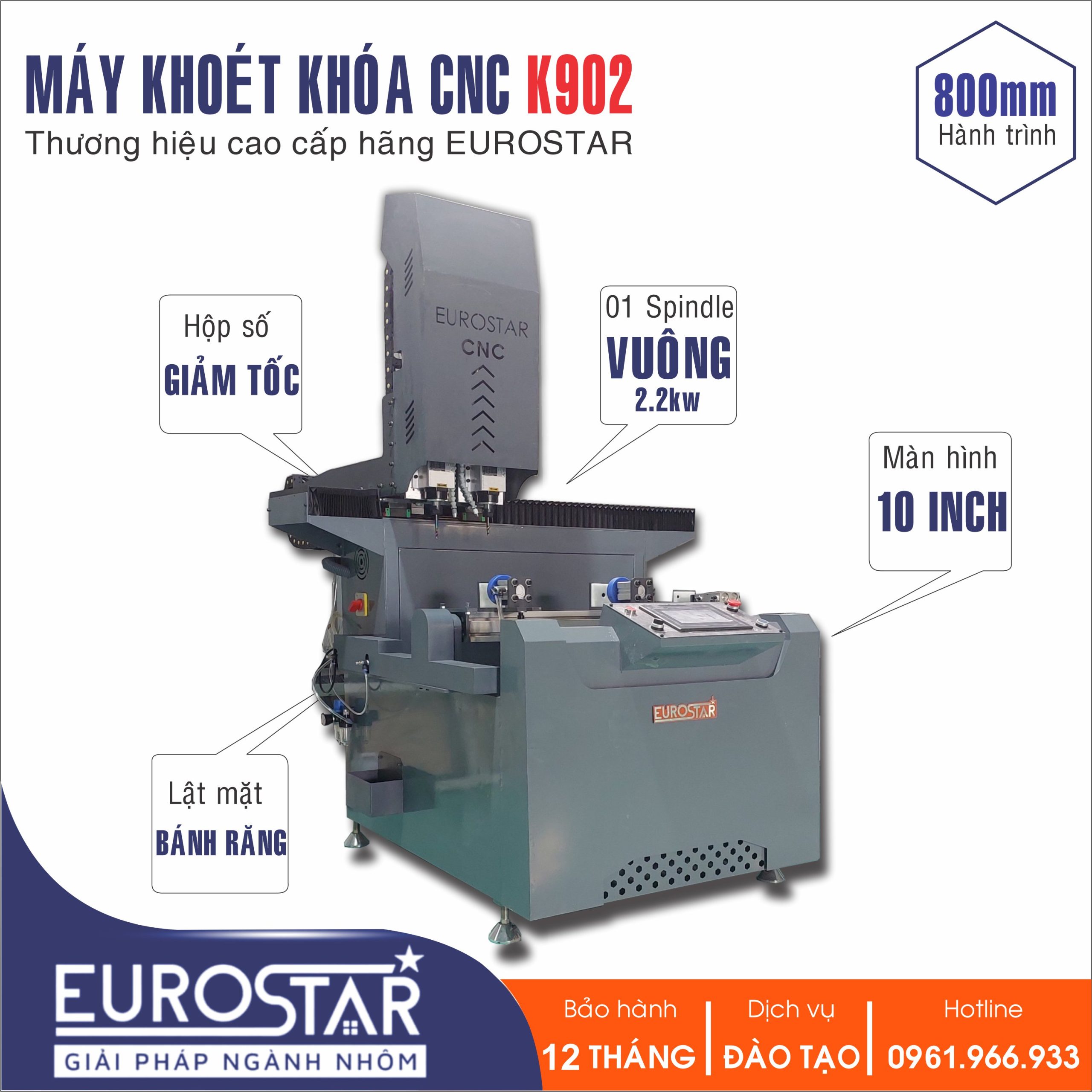 Máy Khoét Khóa CNC K902