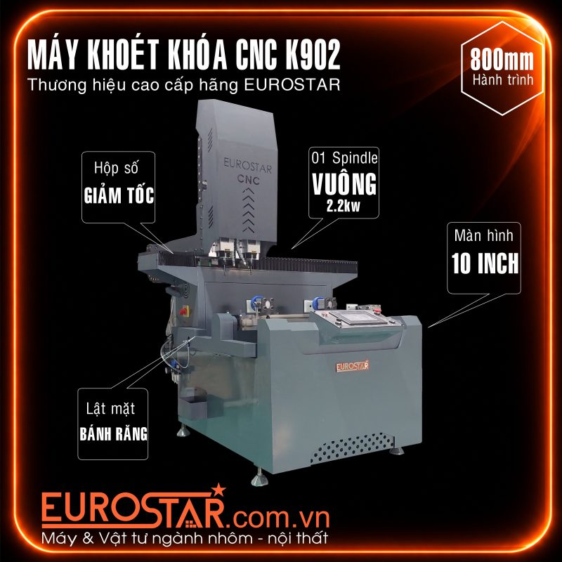 Máy Khoét Khóa CNC K902