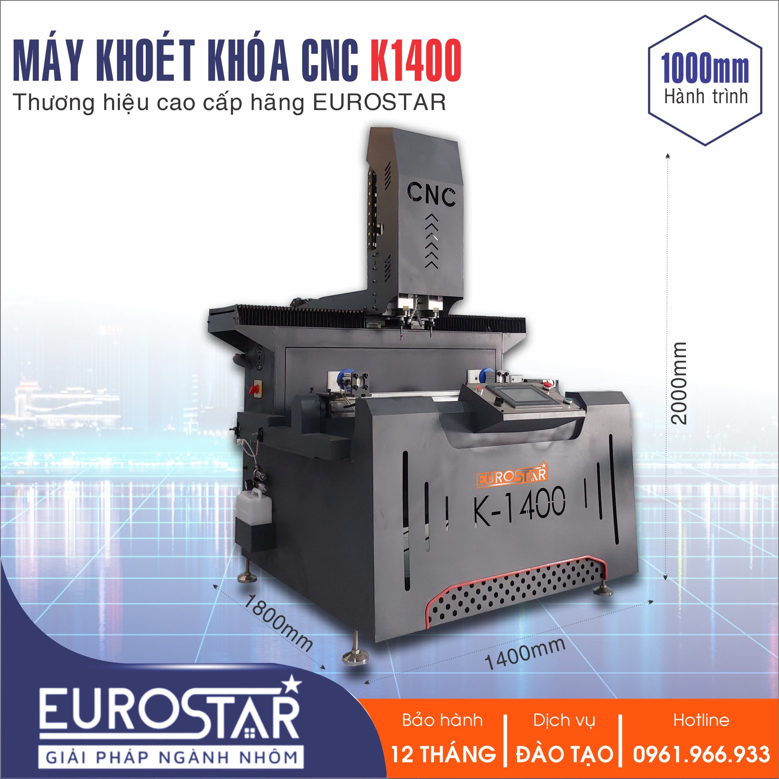 Máy Khoan Khóa CNC K1400