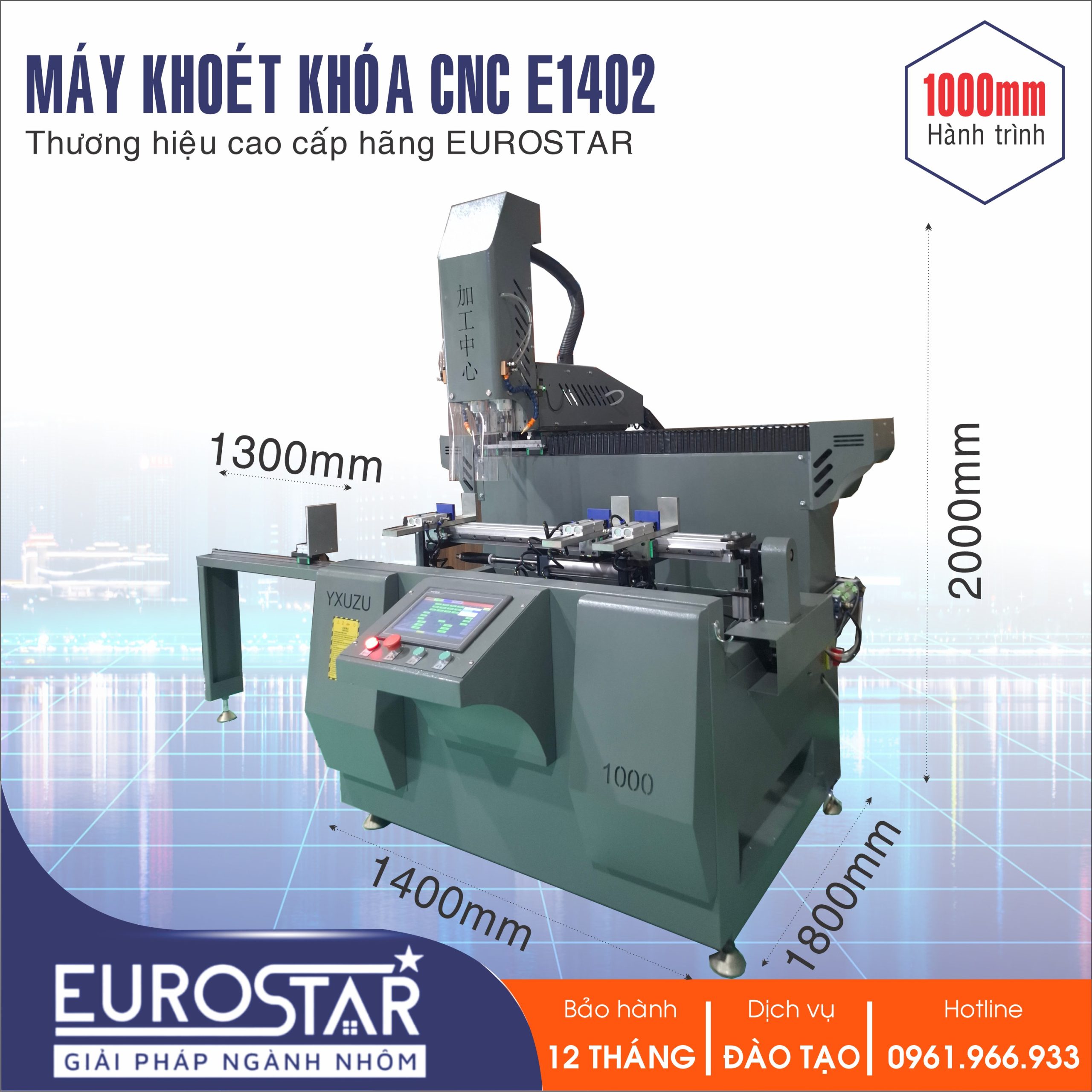 Máy Khoét Khóa CNC E1402