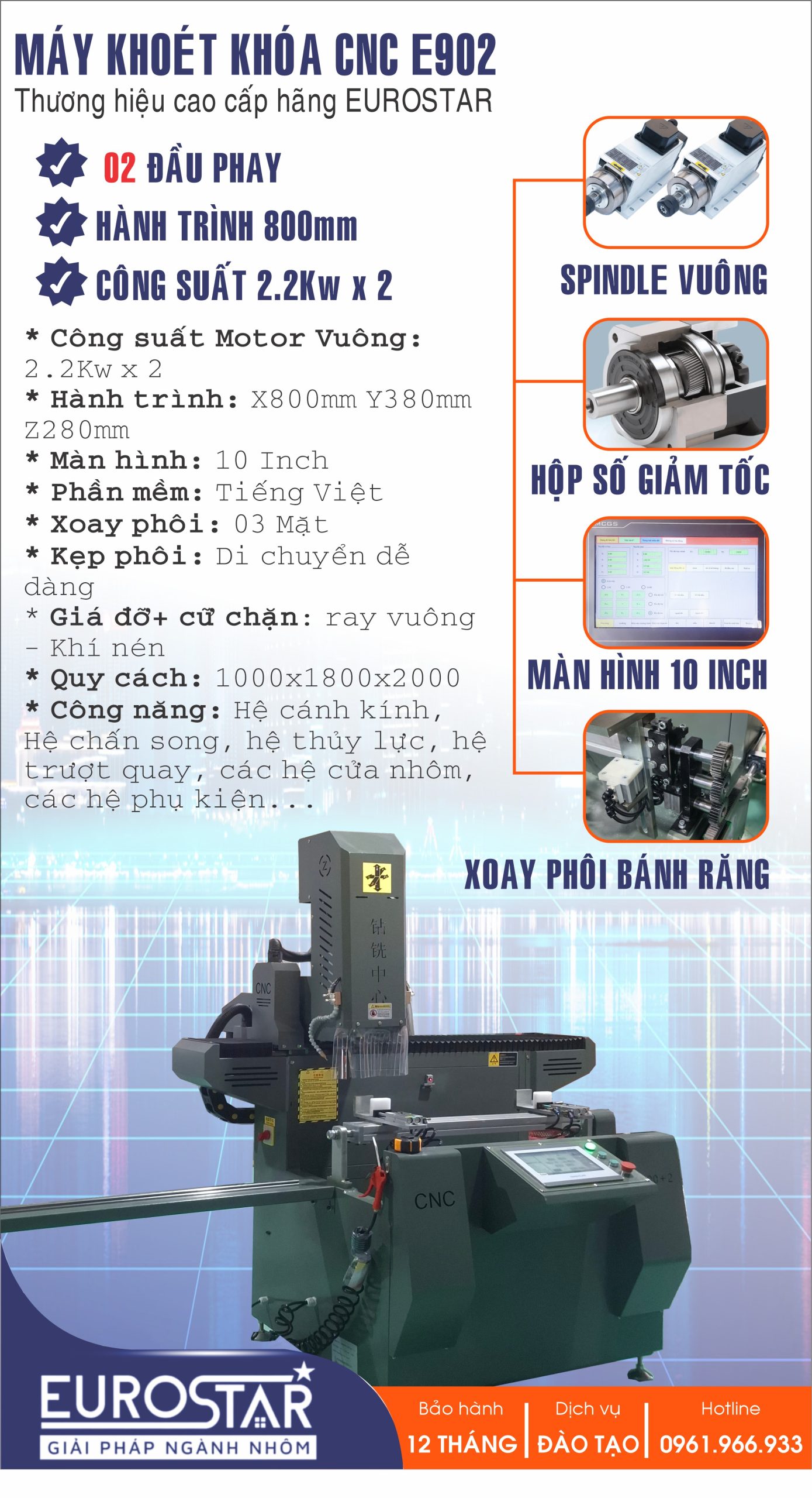 Máy Khoan Khóa CNC E902