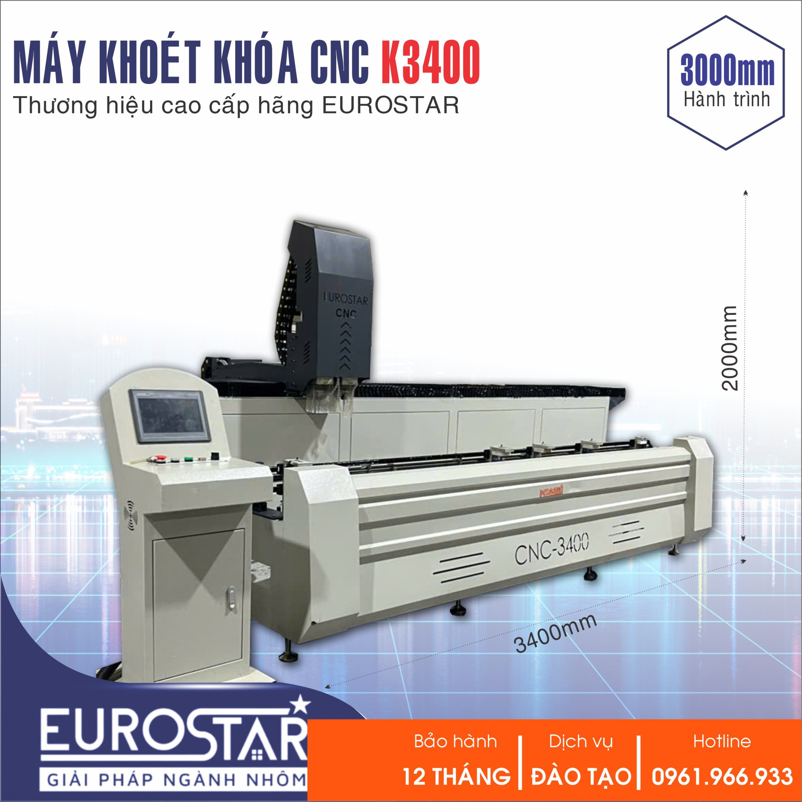 Máy Khoét Nhôm CNC K3400
