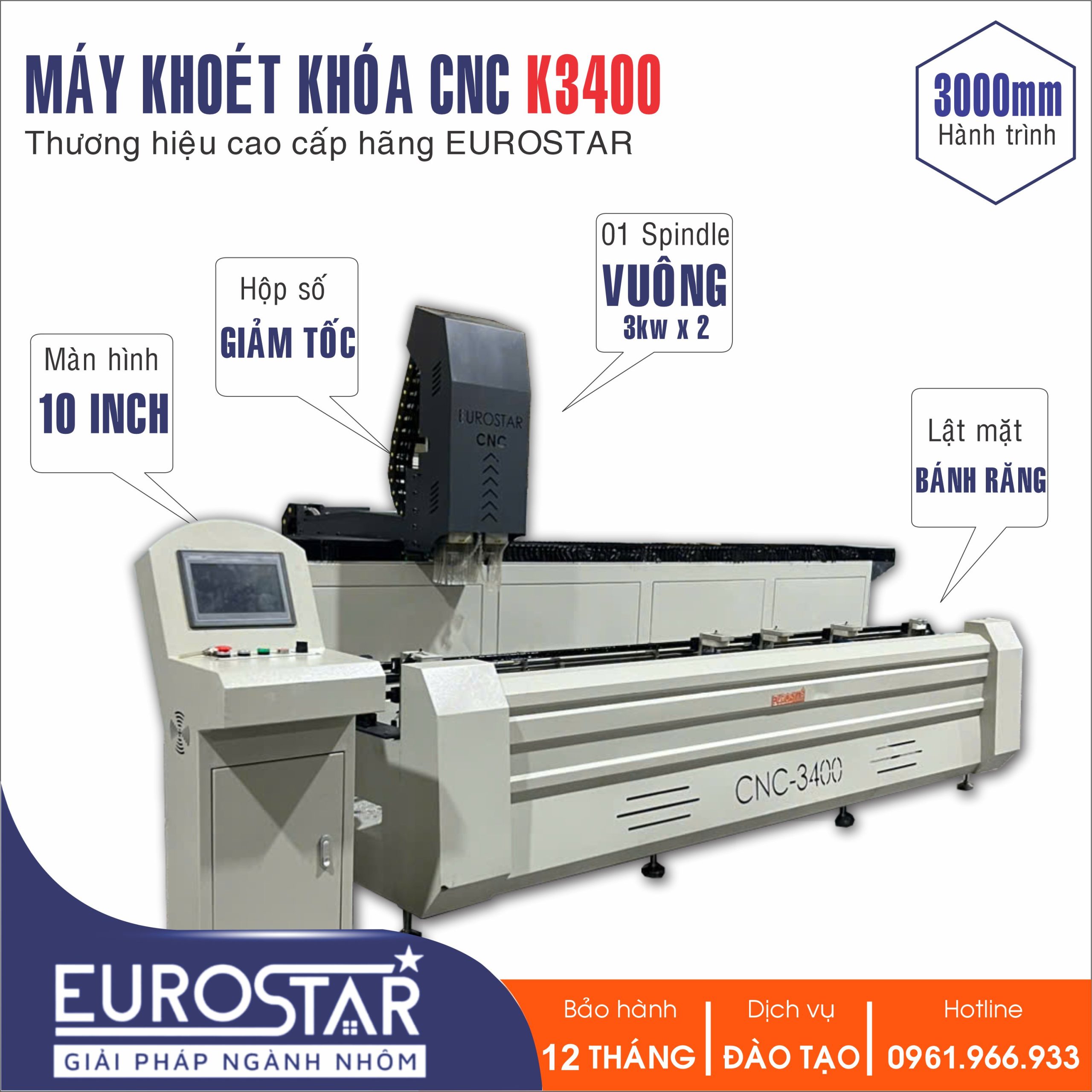Máy Khoét Nhôm CNC K3400