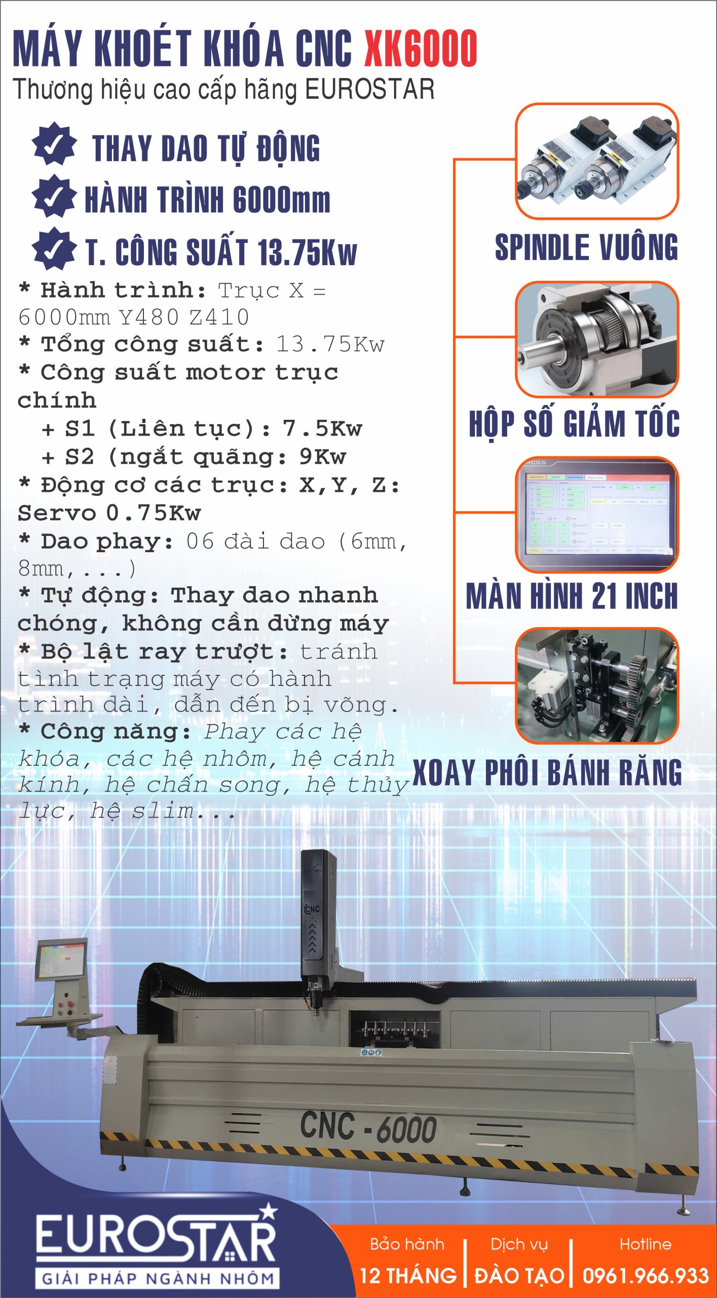 Máy Khoét Khóa XK6000