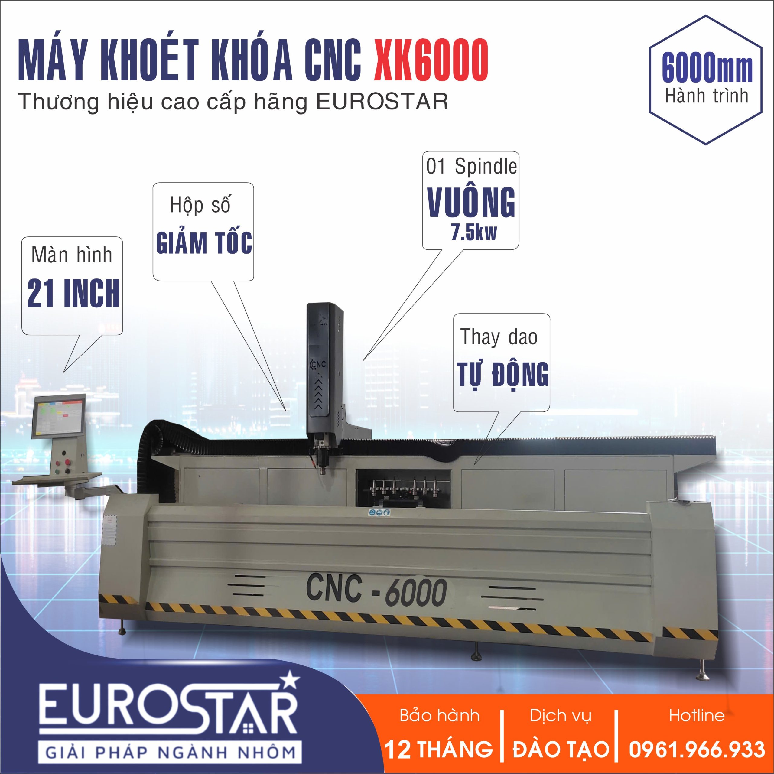 Máy Khoét Khóa XK6000