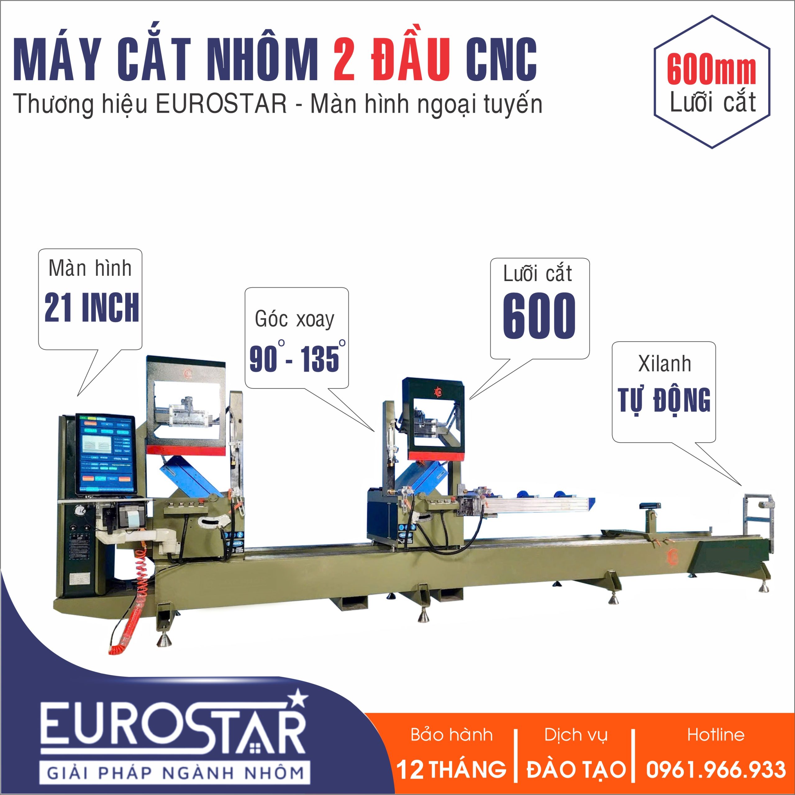 MÁY CẮT NHÔM NGOẠI TUYẾN 600
