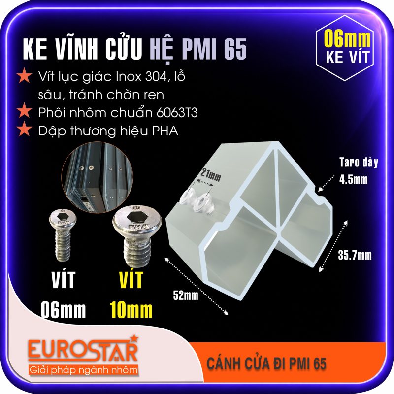 Ke Vĩnh Cửu 6mm Nhôm PMI