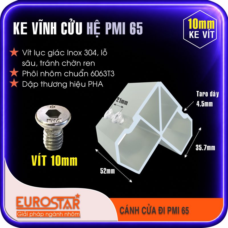 Ke Vĩnh Cửu Hệ Nhôm PMI