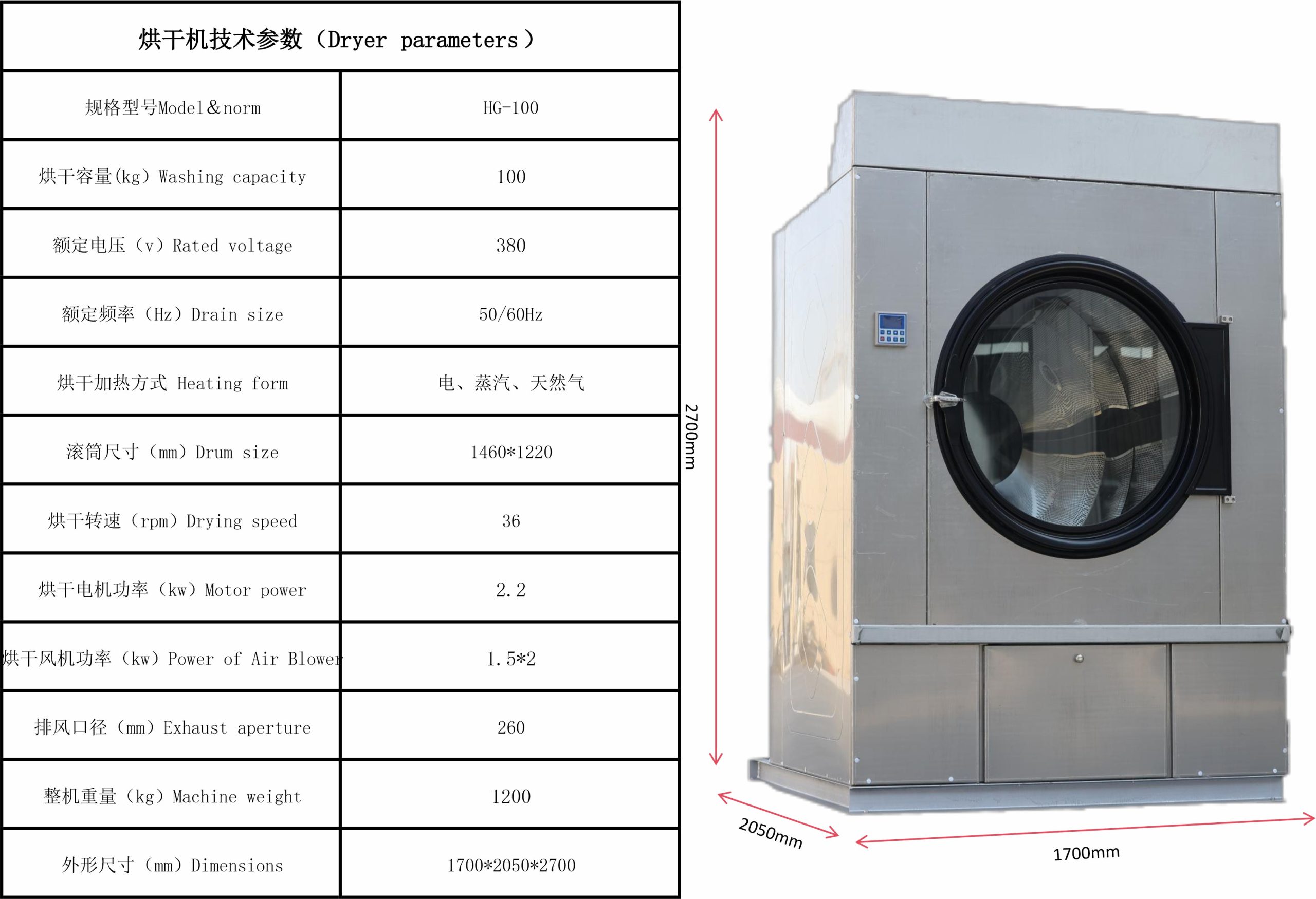 Máy Sấy Công Nghiệp 100Kg