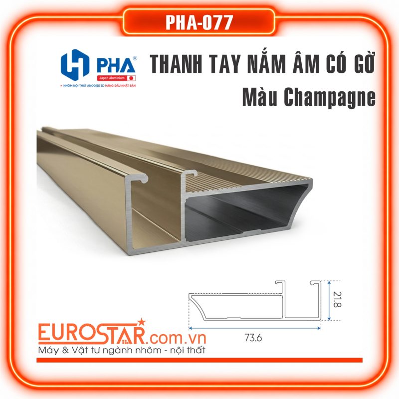 Tay Nắm Âm Có Gờ Kính