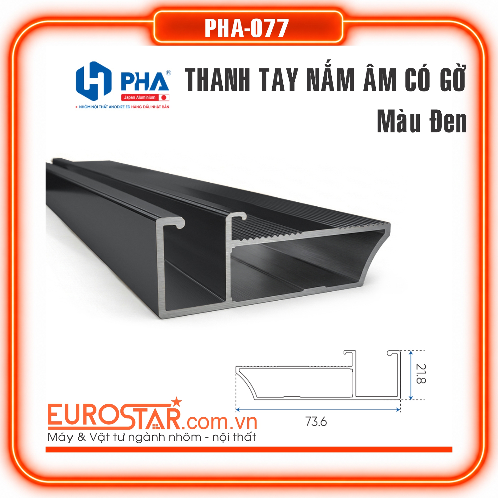 Tay Nắm Âm Có Gờ Kính