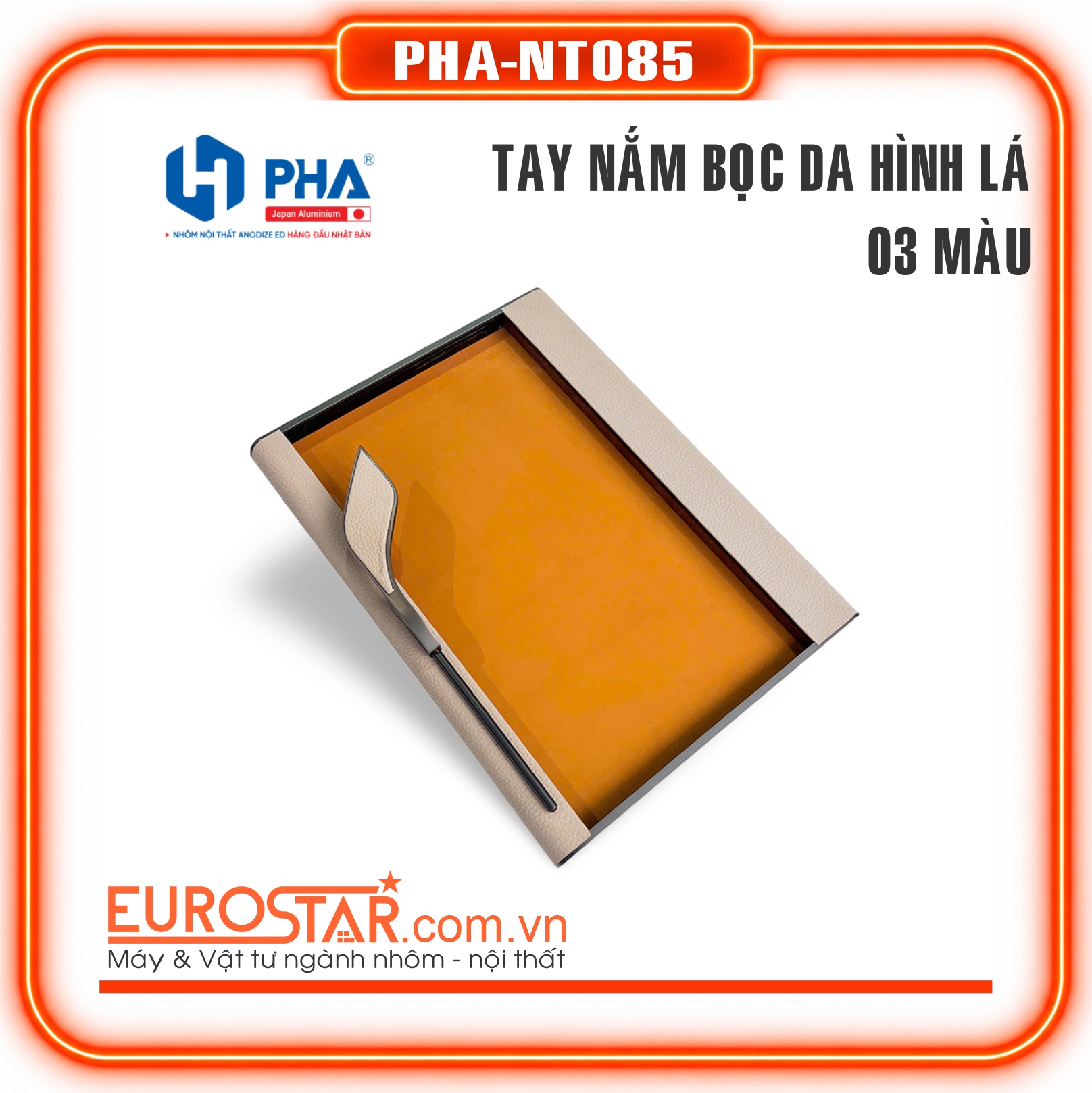 Tay Nắm Bọc Da Hình Lá