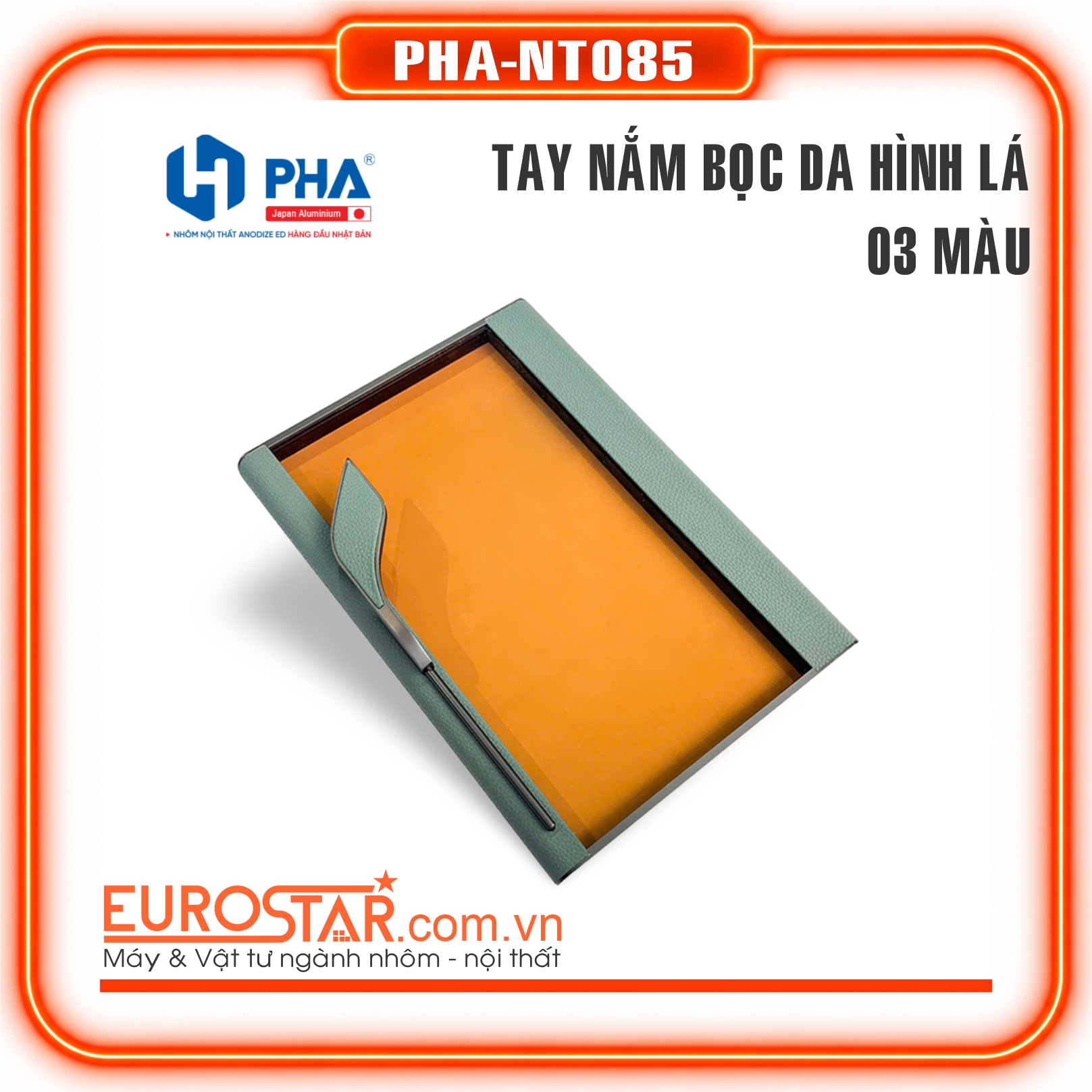 Tay Nắm Bọc Da Hình Lá