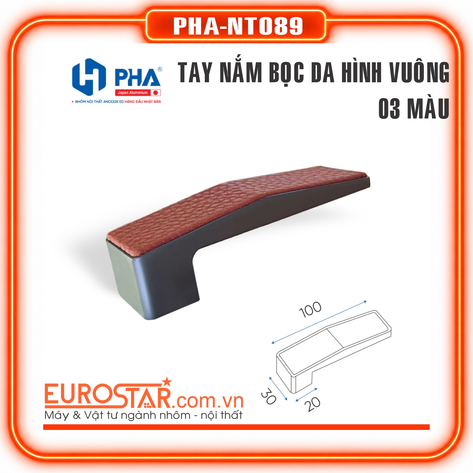 Tay Nắm Vuông Bọc Da Tay Nắm Vuông Bọc Da