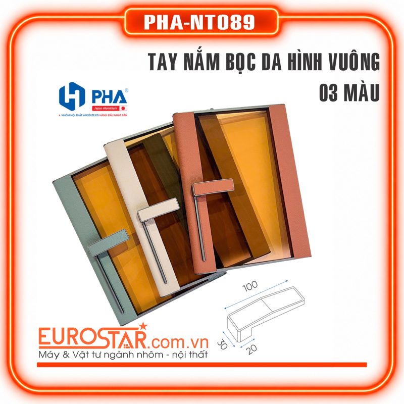 Tay Nắm Vuông Bọc Da