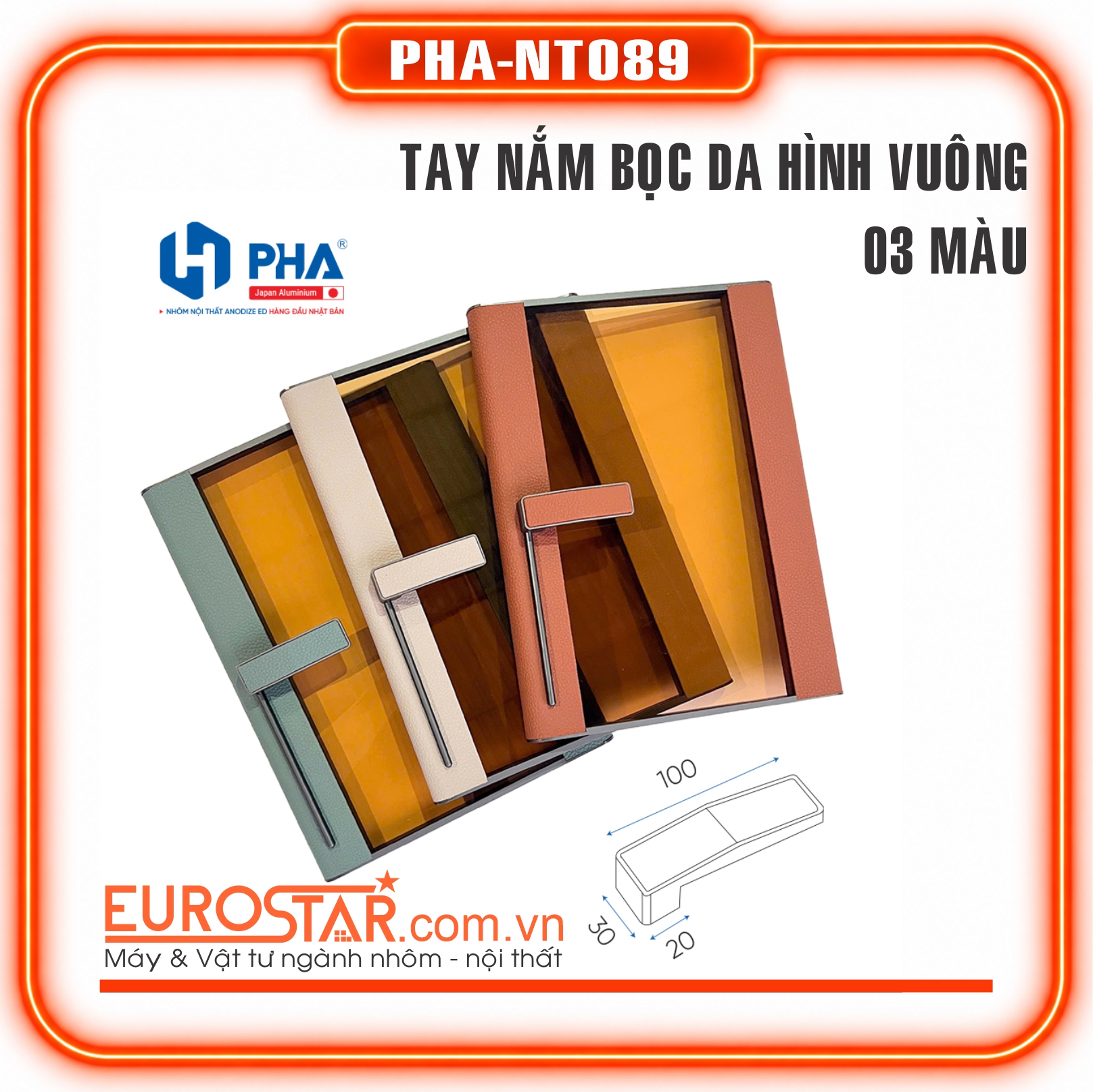 Tay Nắm Vuông Bọc Da Tay Nắm Vuông Bọc Da