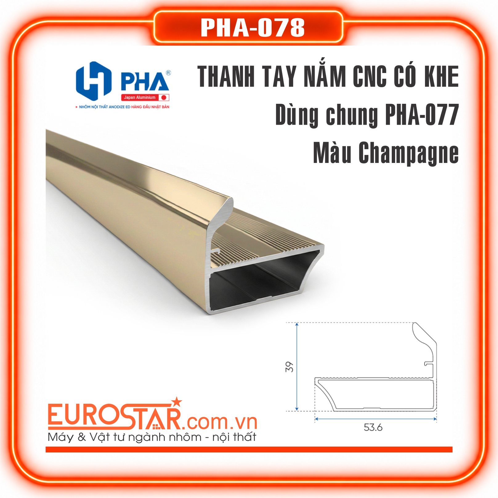 Tay Nắm CNC Có Khe Kính Tay Nắm CNC Có Khe Kính
