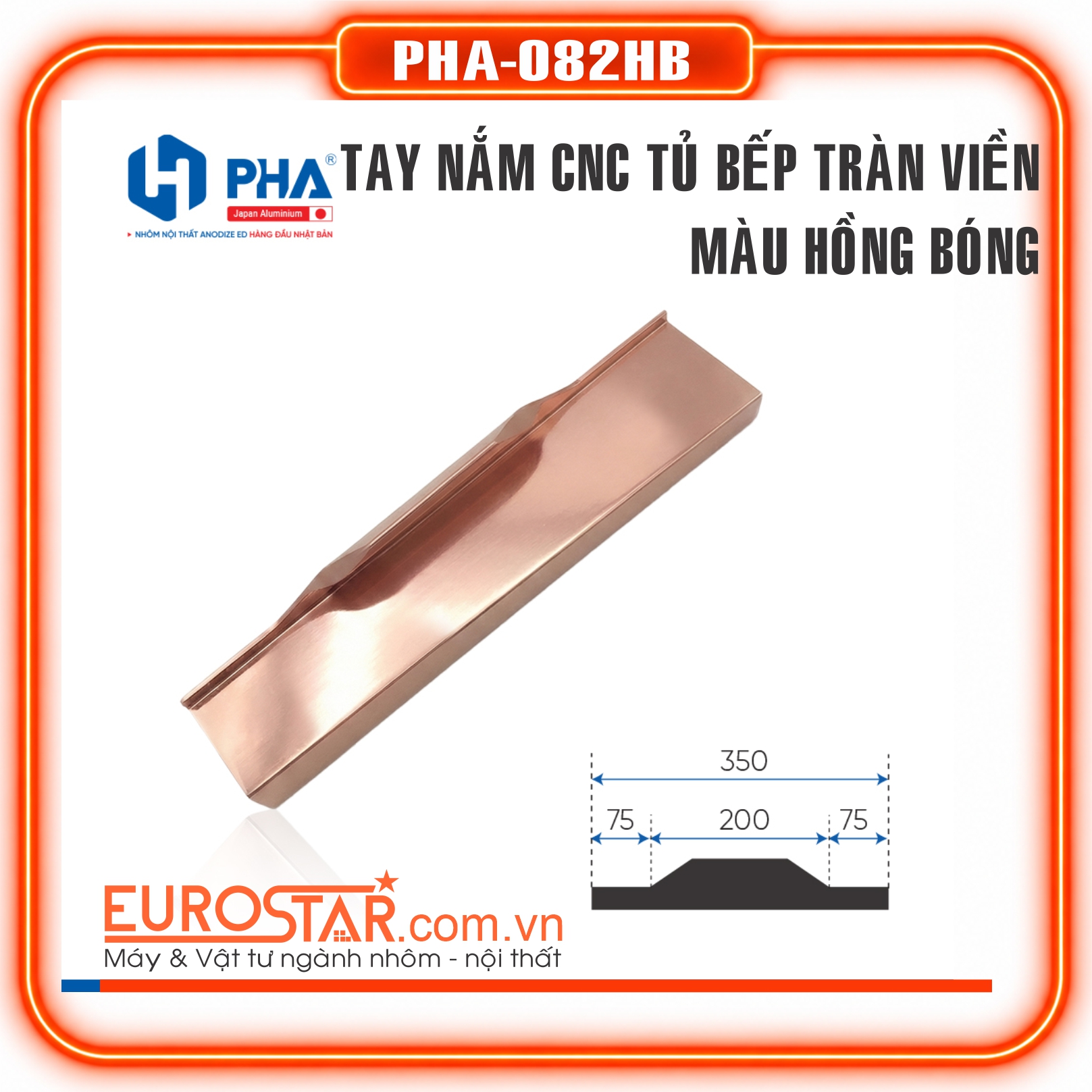 Tay Nắm CNC Màu Hồng Bóng