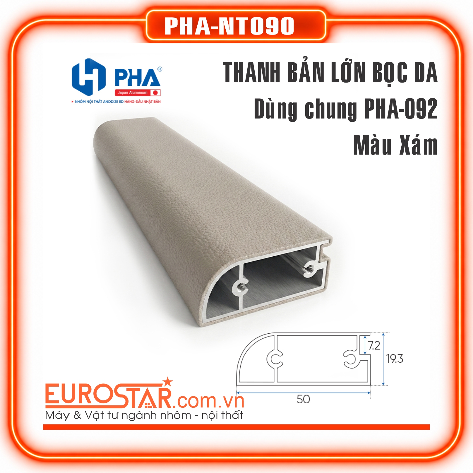 Thanh Nhôm Cánh Kính Bọc Da