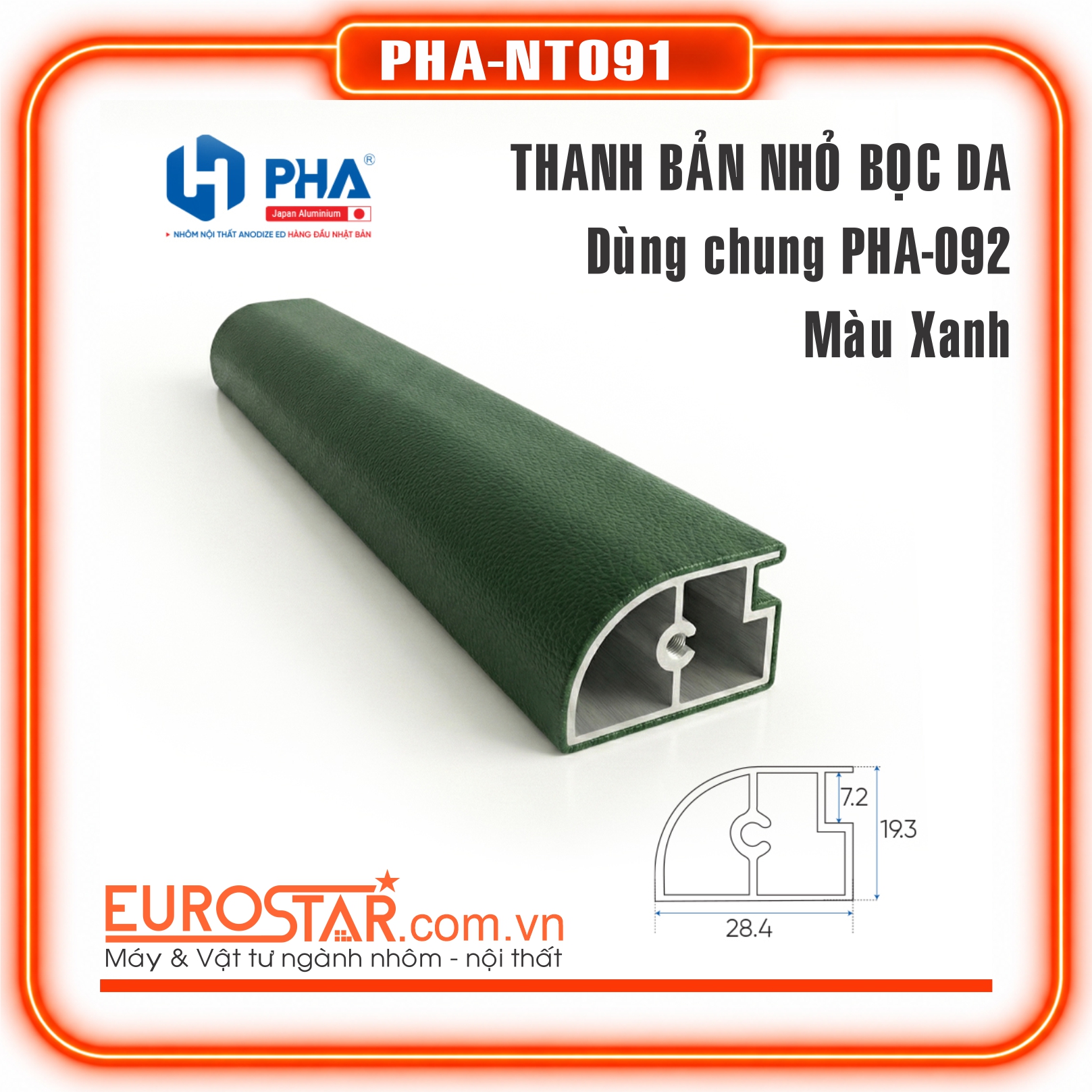Thanh Nhôm Cánh Kính Bọc Da